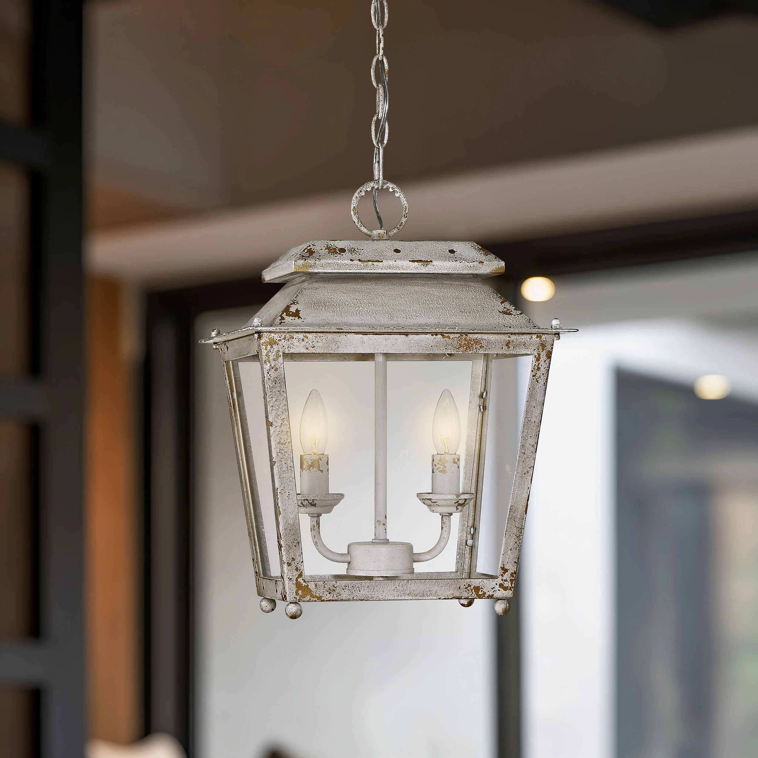 Abingdon 2-light Pendant in Antique Ivory - Image 4