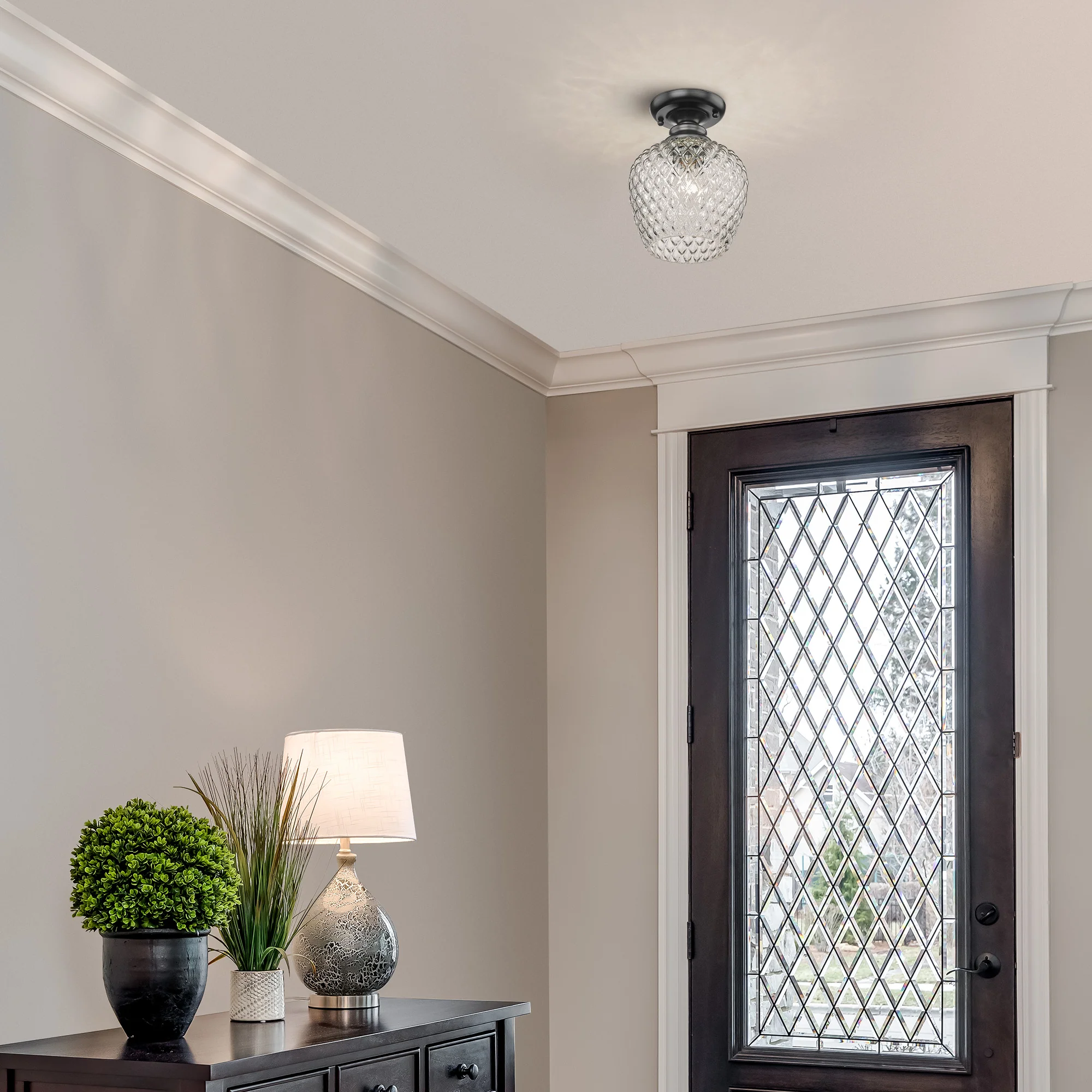 Adeline 1-light Semi-Flush Mount in Matte Black - Image 5