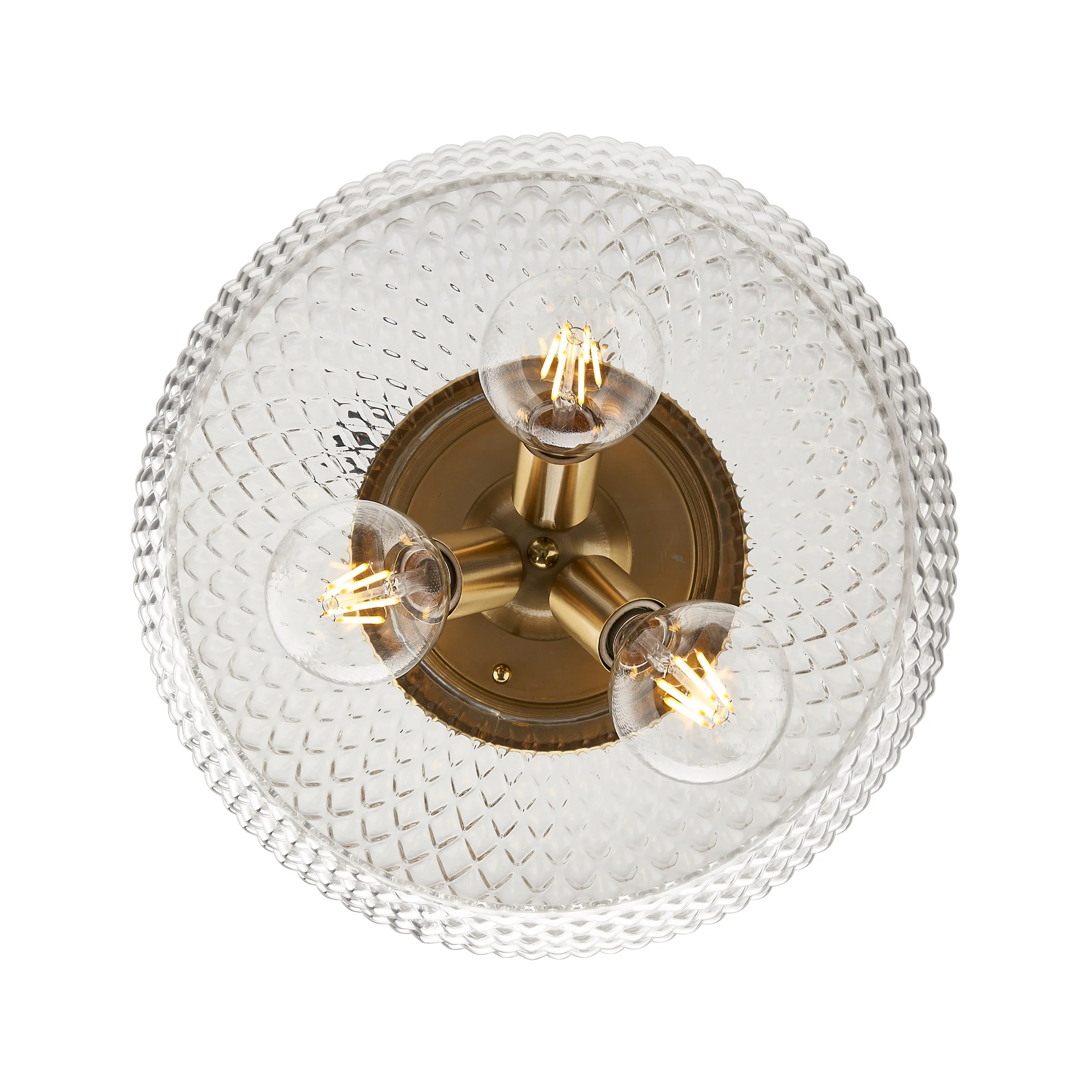 Adeline 3-light Flush Mount in Modern Brushed Gold - Image 4