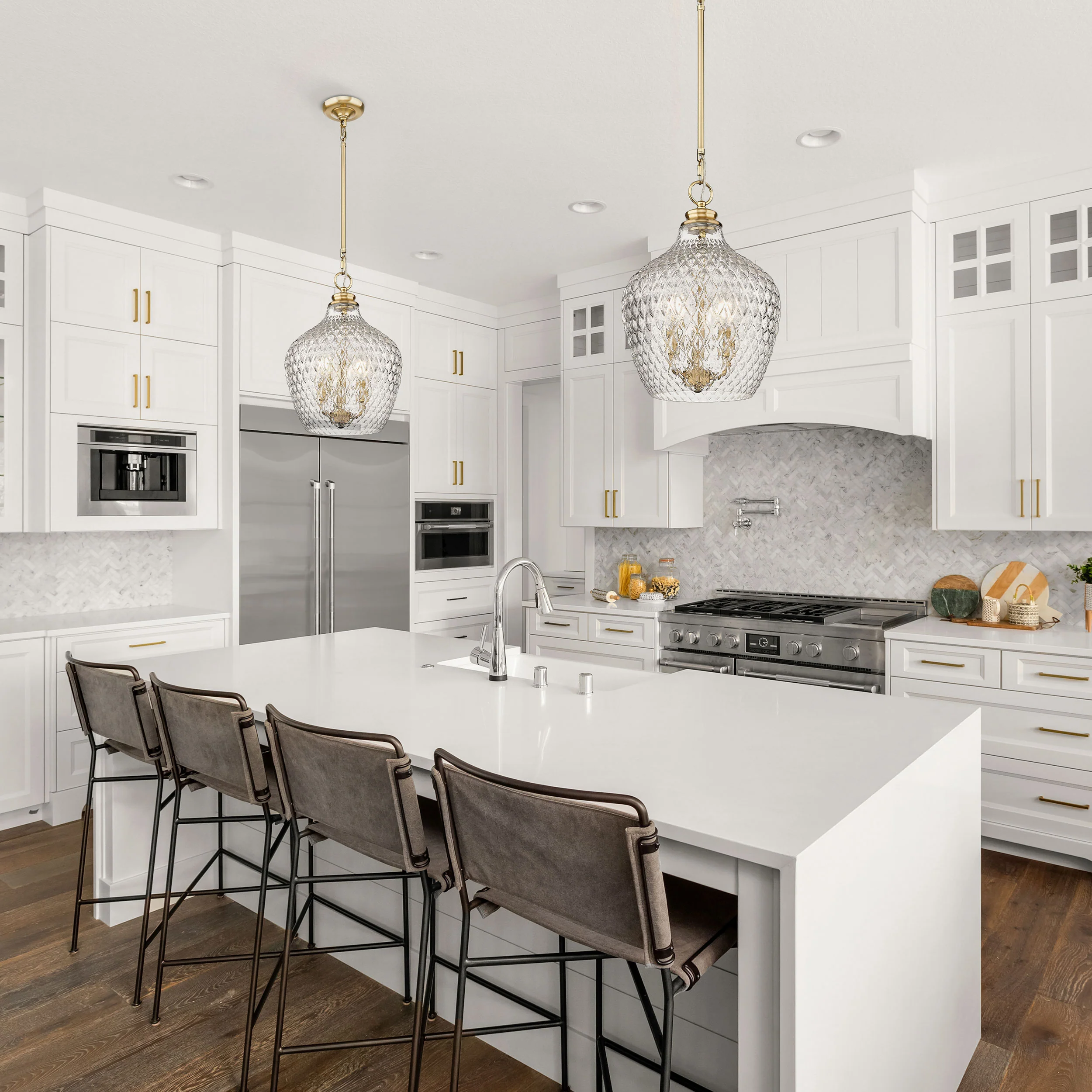 Adeline 3-light Pendant in Modern Brushed Gold - Image 7