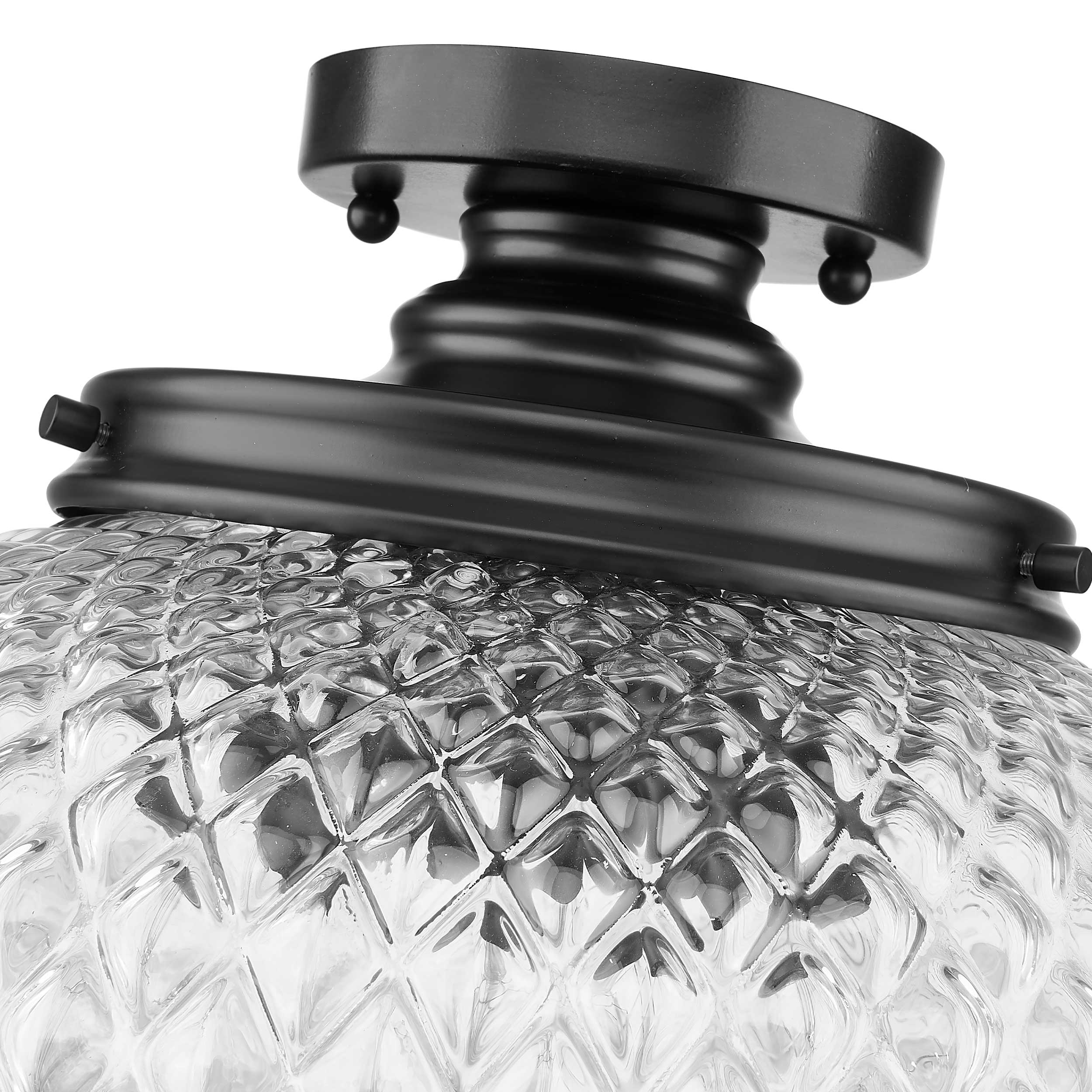 Adeline 3-light Semi-Flush Mount in Matte Black - Image 5