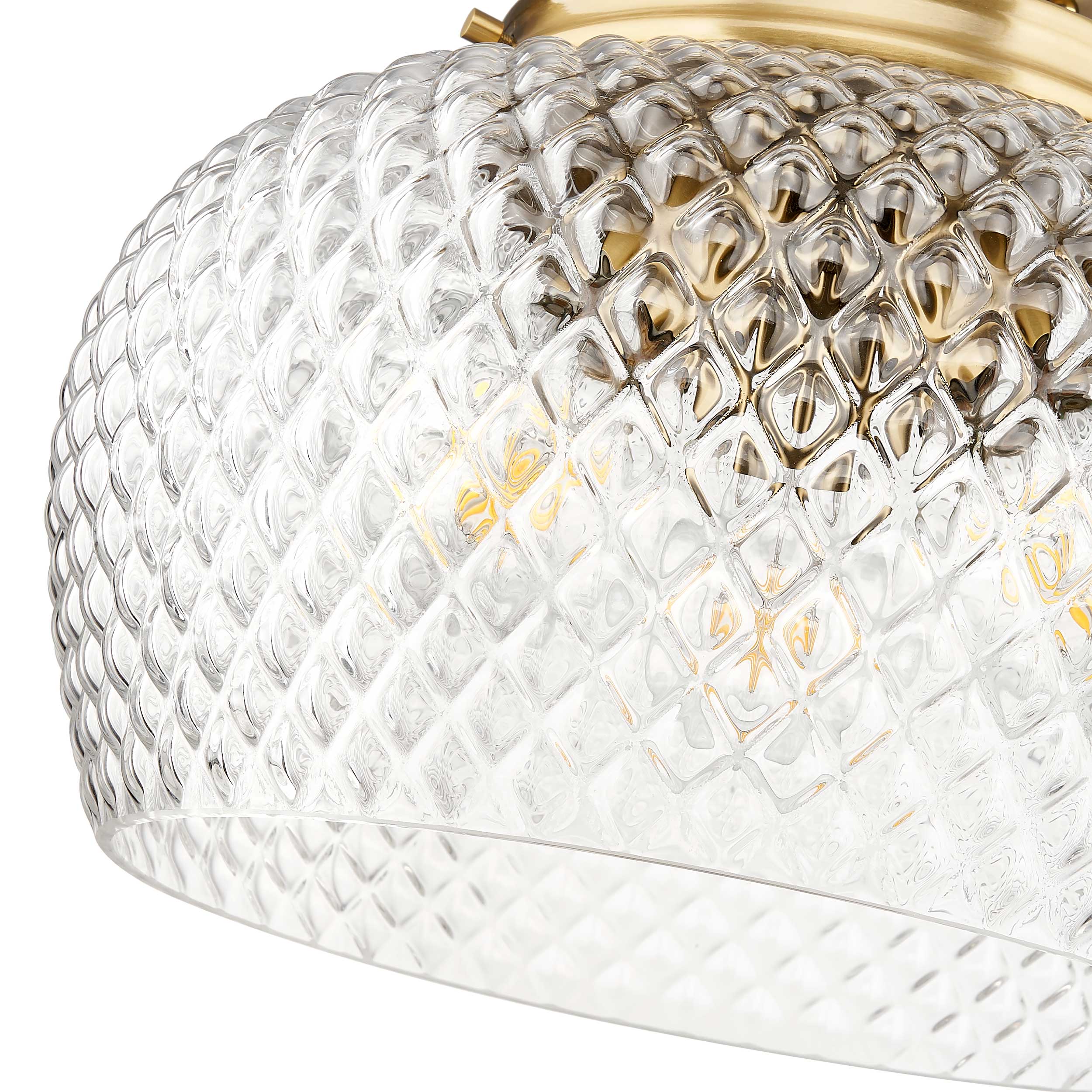 Adeline 3-light Semi-Flush Mount in Modern Brushed Gold - Image 4