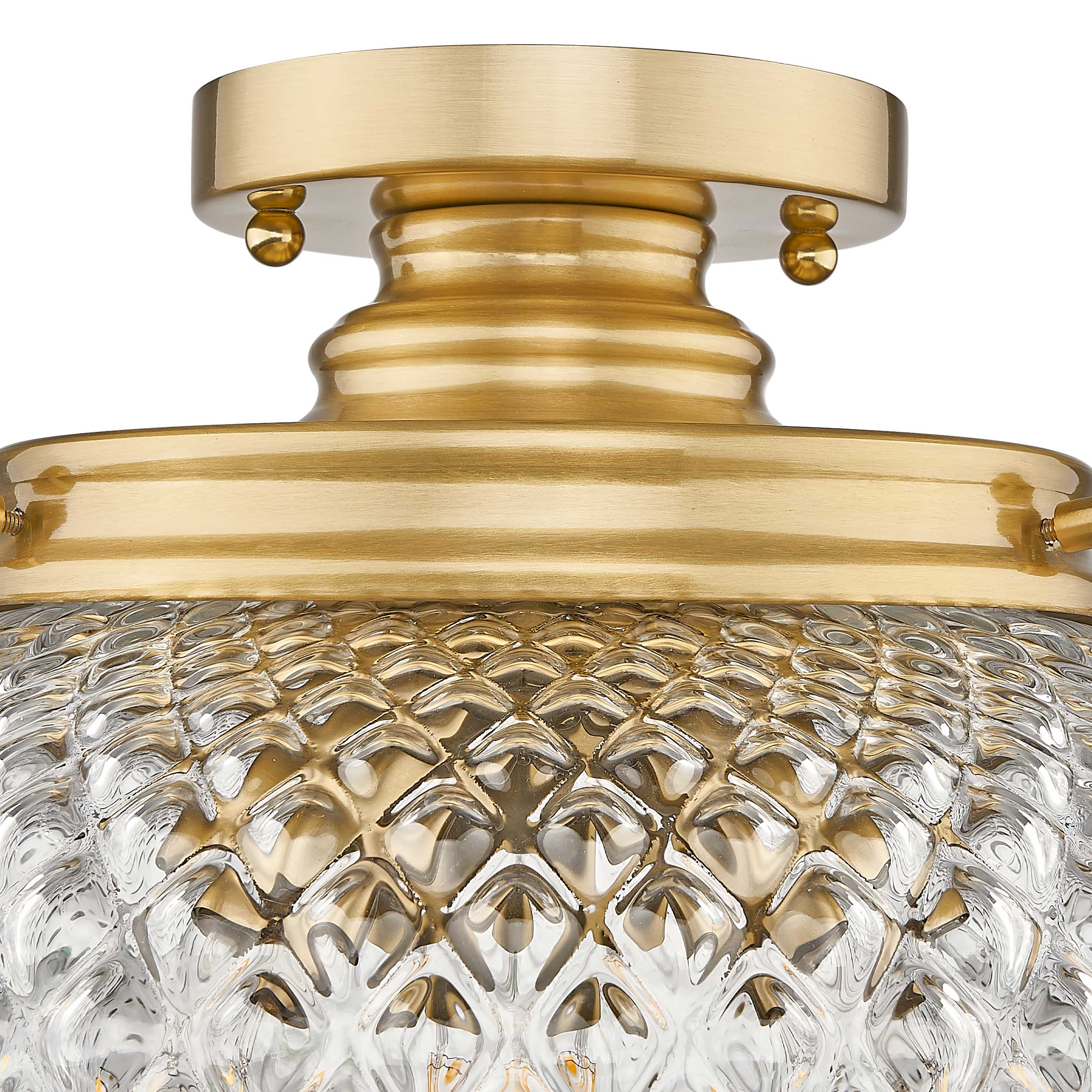 Adeline 3-light Semi-Flush Mount in Modern Brushed Gold - Image 5