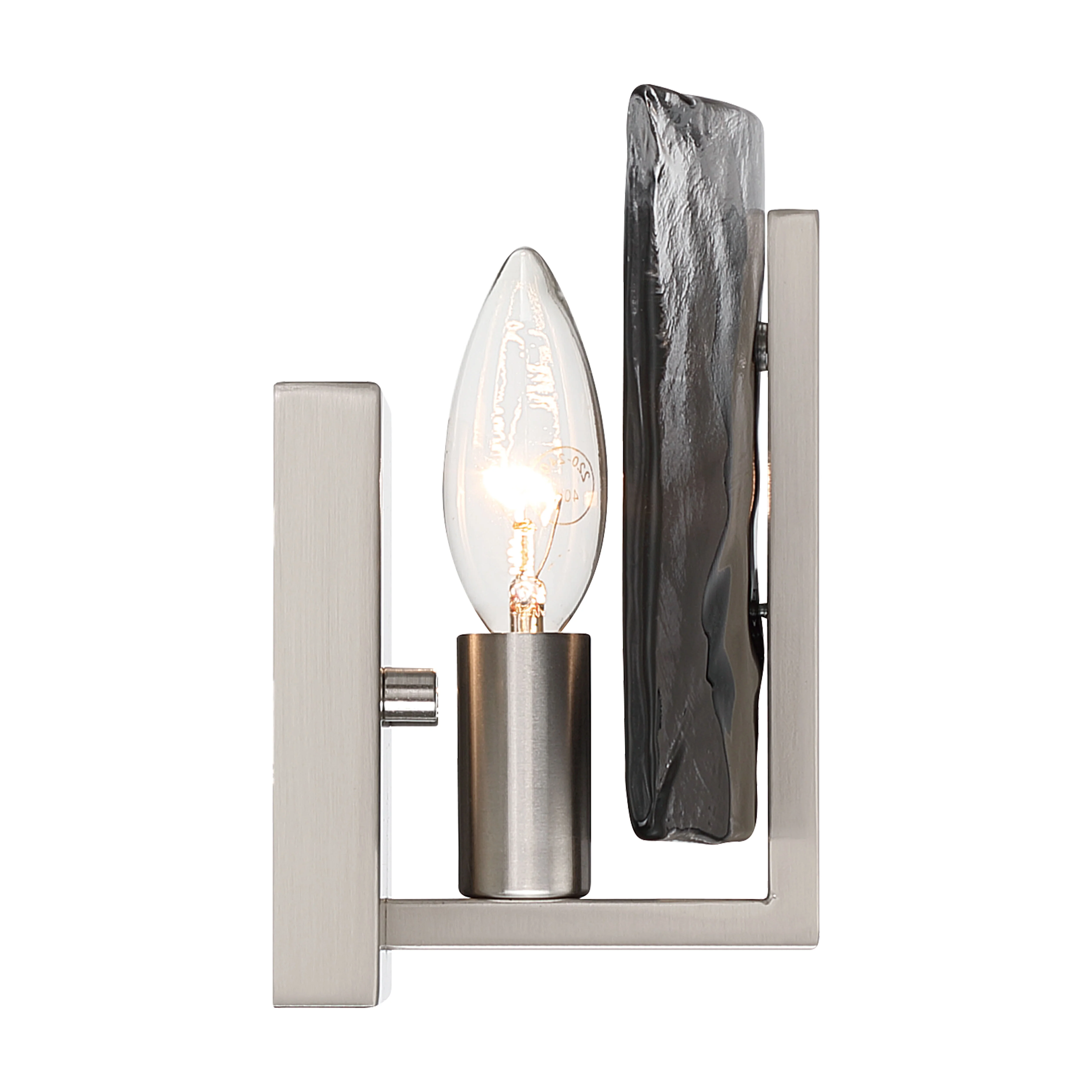 Aenon 1-light Wall Sconce in Pewter with Smokey Water Glass - Image 5