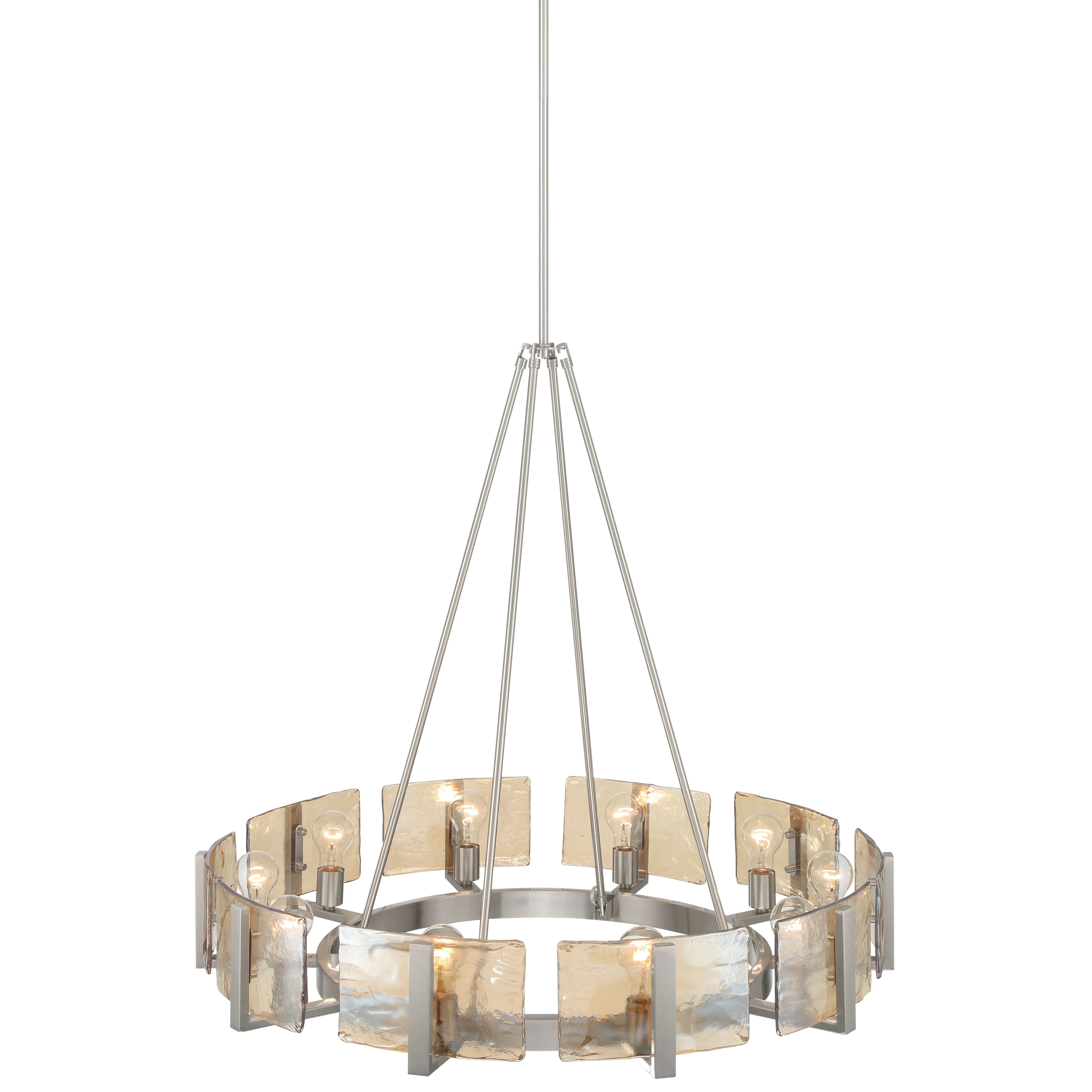 Aenon 10-light Chandelier in Pewter with Amber Water Glass - Image 5