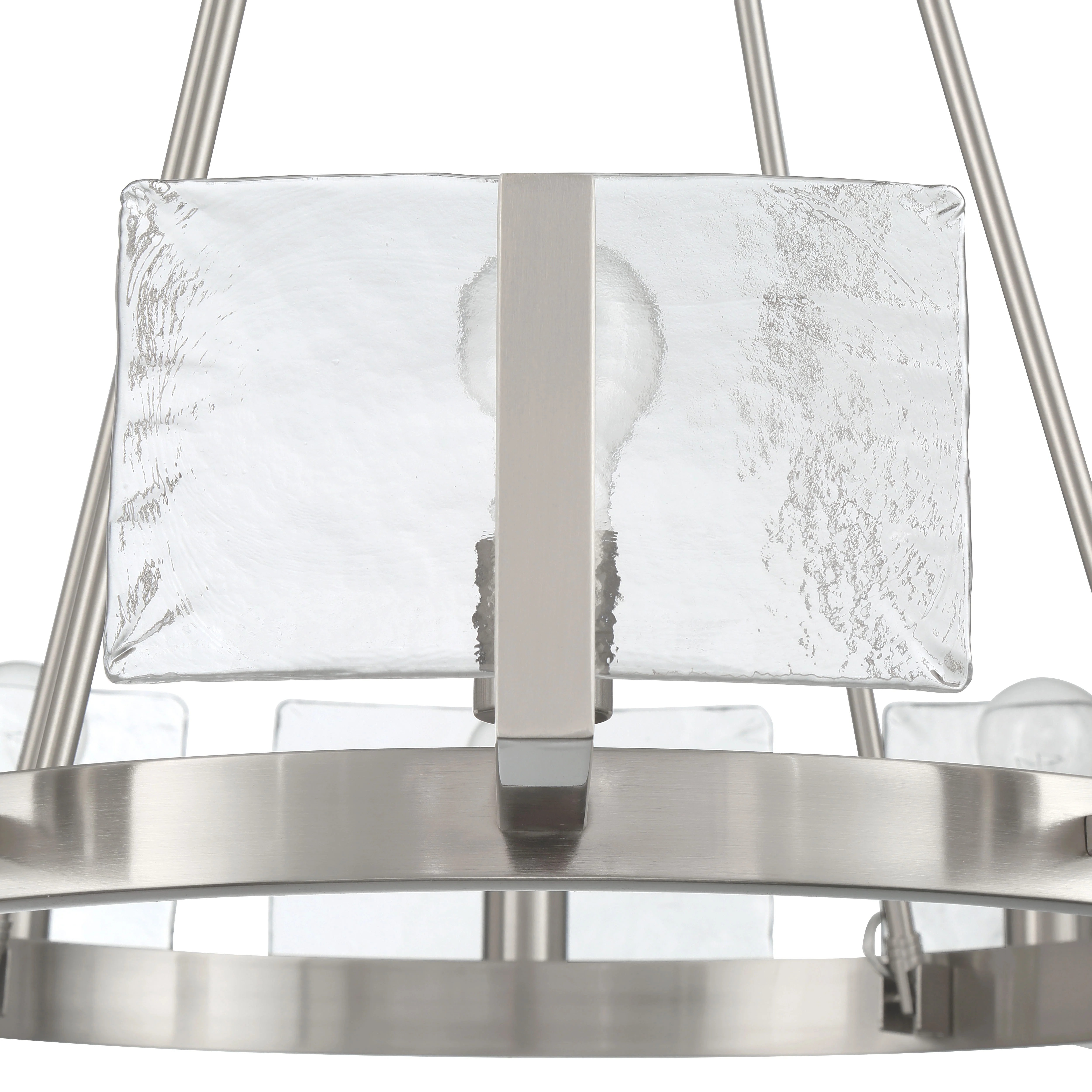 Aenon 10-light Chandelier in Pewter with Hammered Water Glass - Image 6