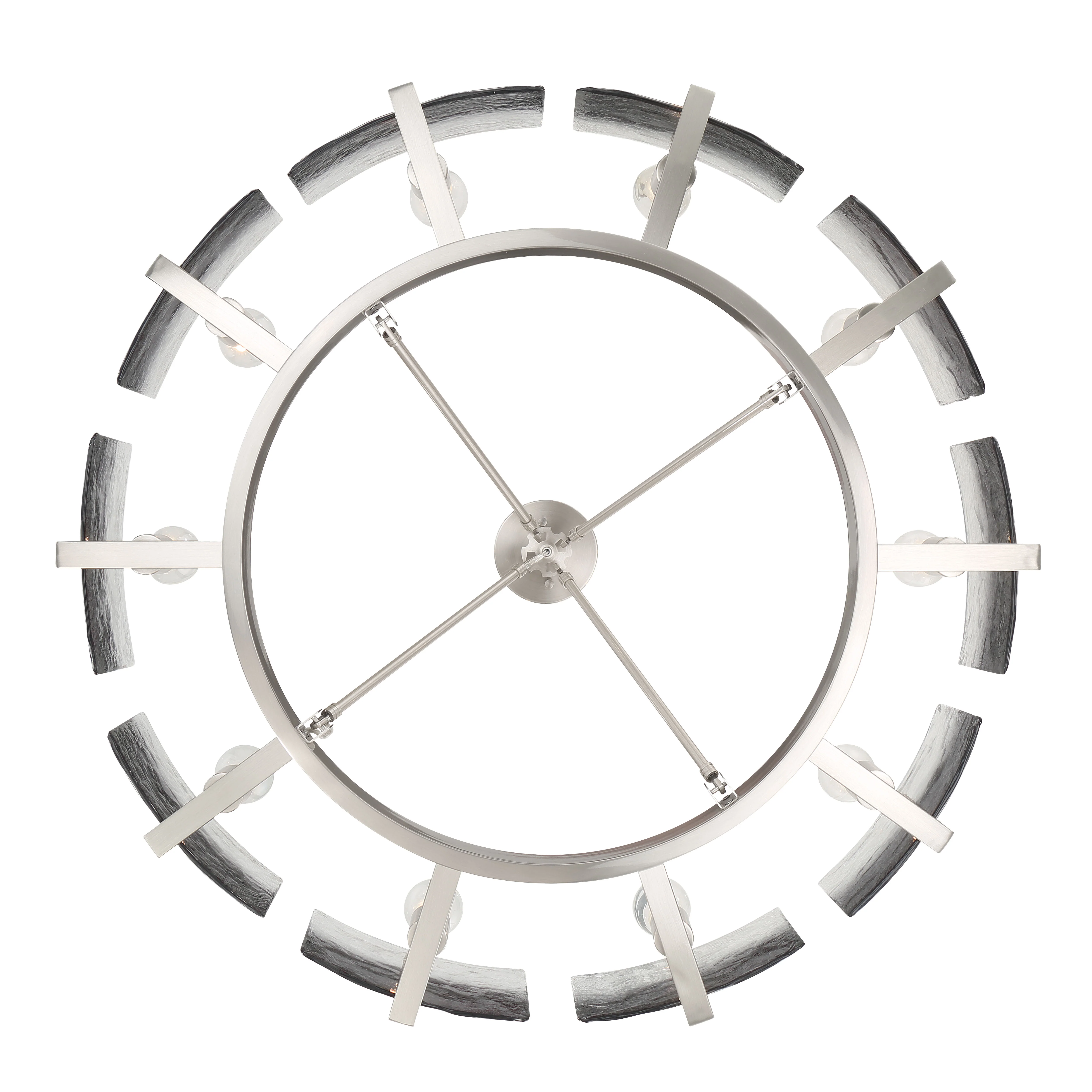 Aenon 10-light Semi-Flush Mount in Pewter with Smokey Water Glass - Image 5
