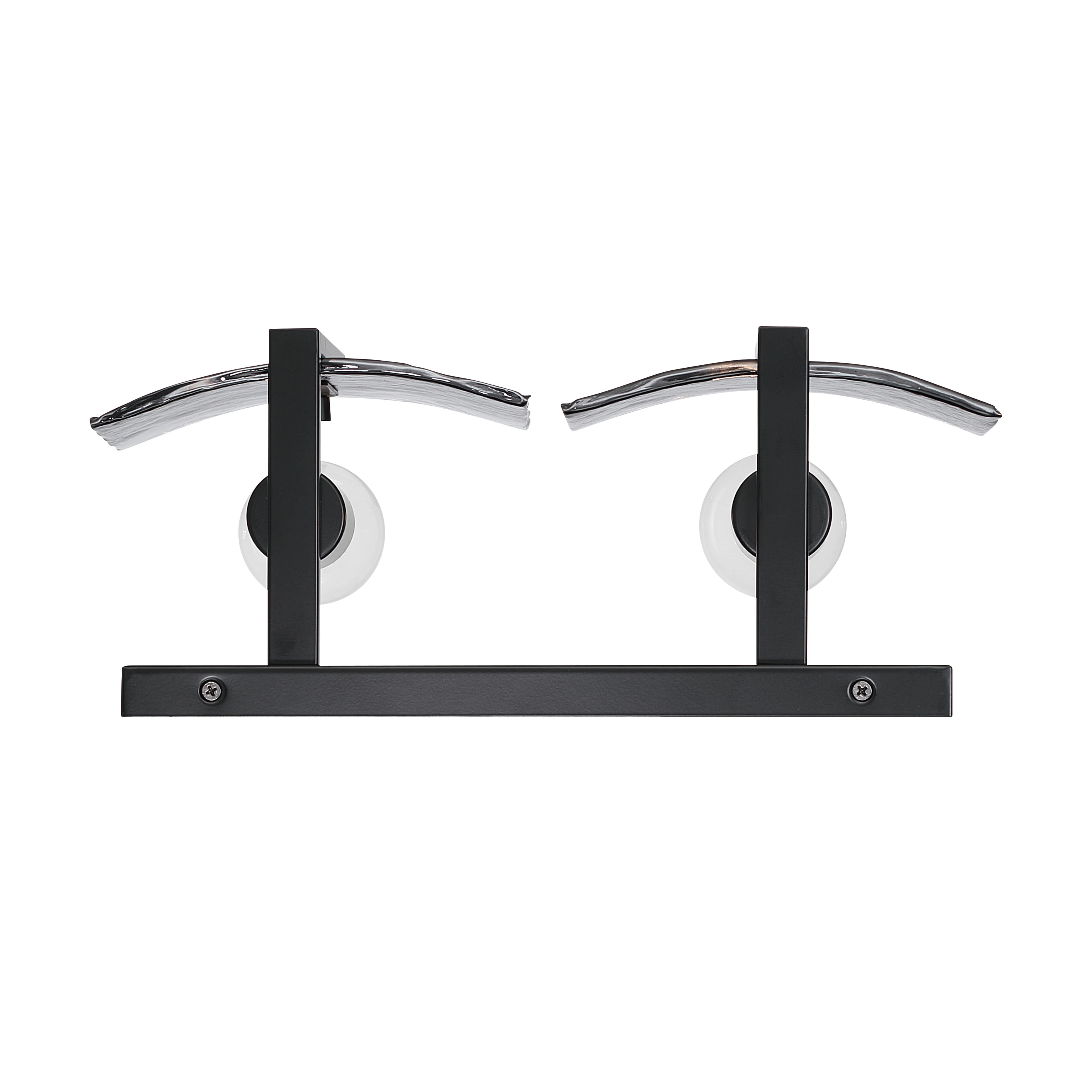 Aenon 2-light Vanity in Matte Black with Smokey Water Glass - Image 6