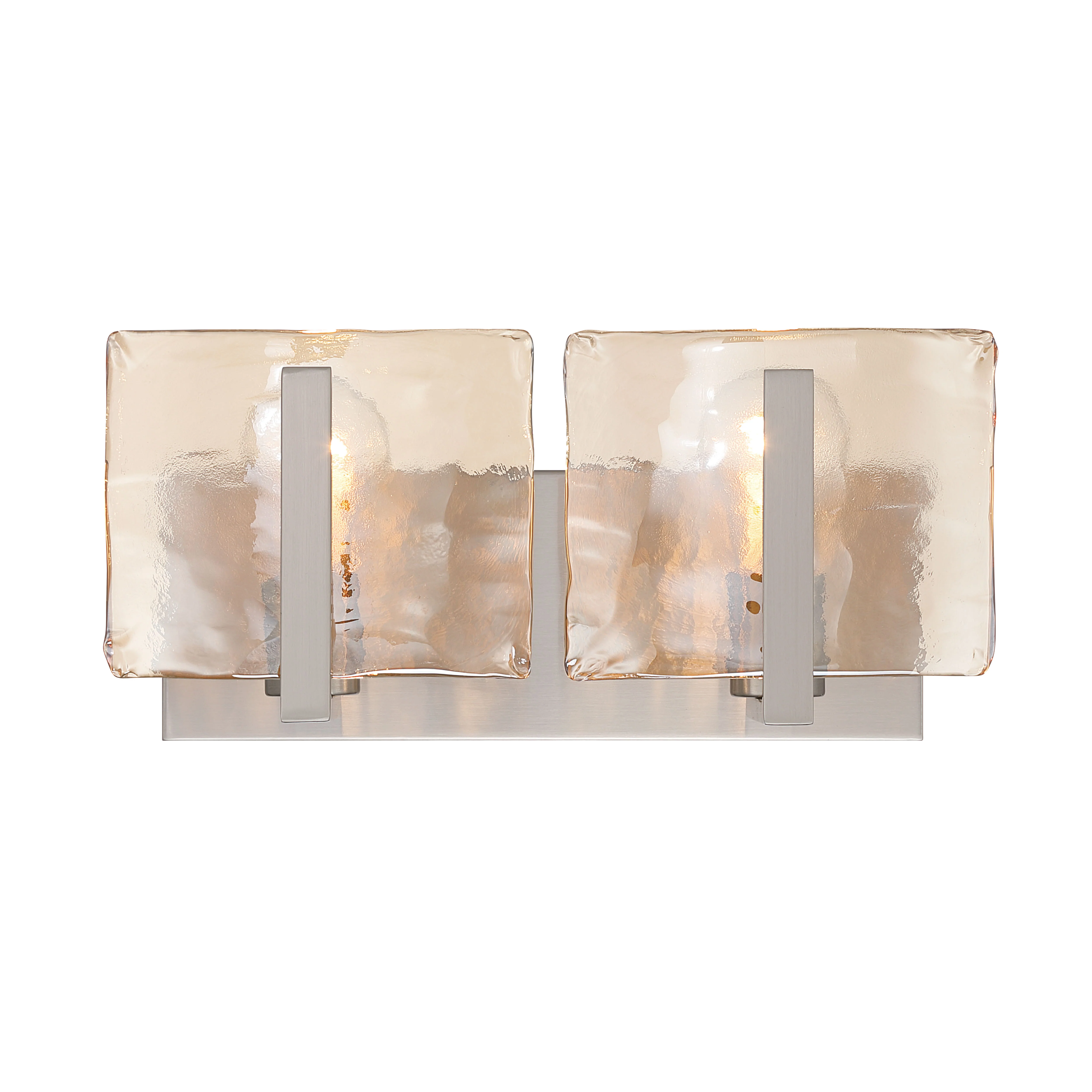 Aenon 2-light Vanity in Pewter with Amber Water Glass - Image 3