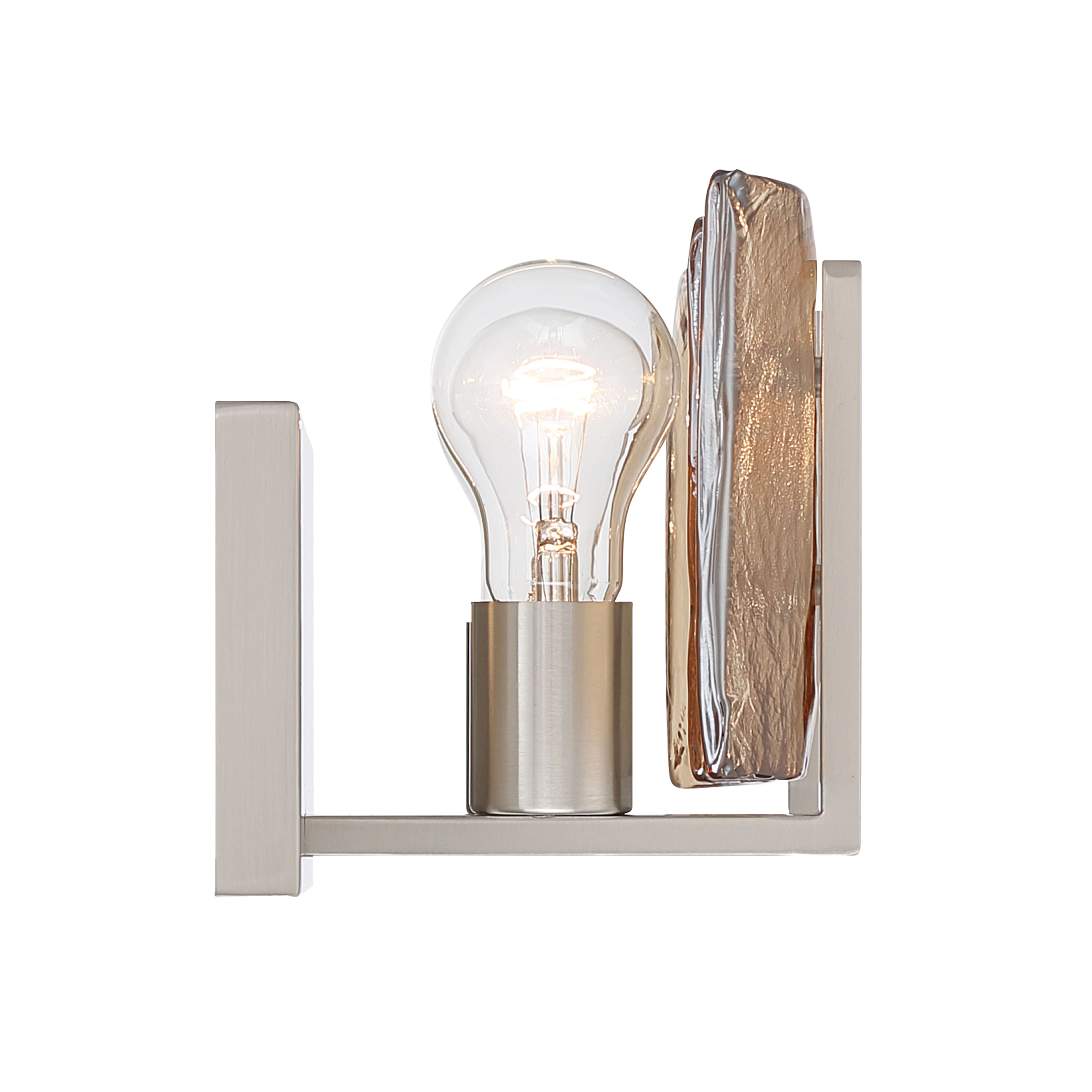 Aenon 2-light Vanity in Pewter with Amber Water Glass - Image 4