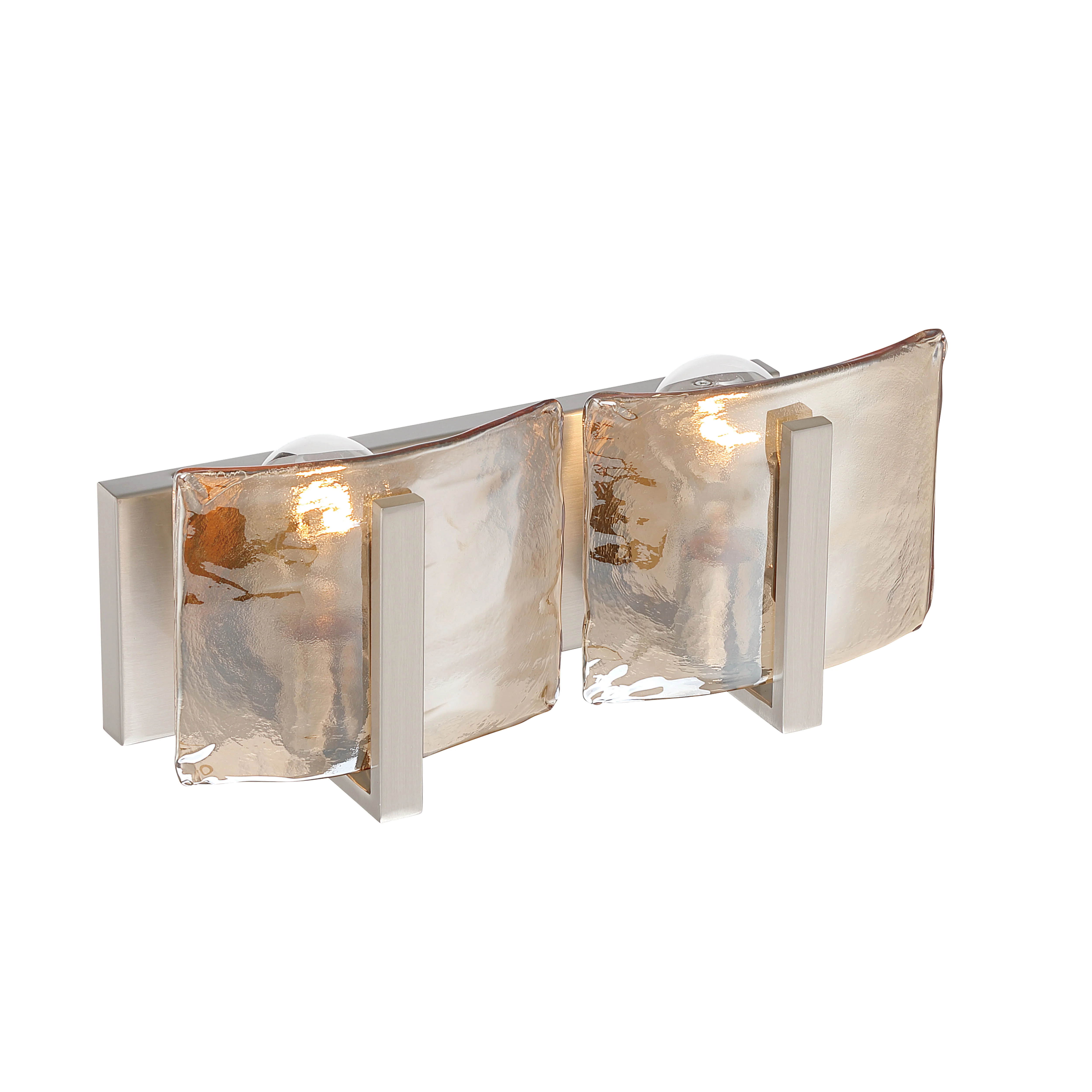 Aenon 2-light Vanity in Pewter with Amber Water Glass - Image 5