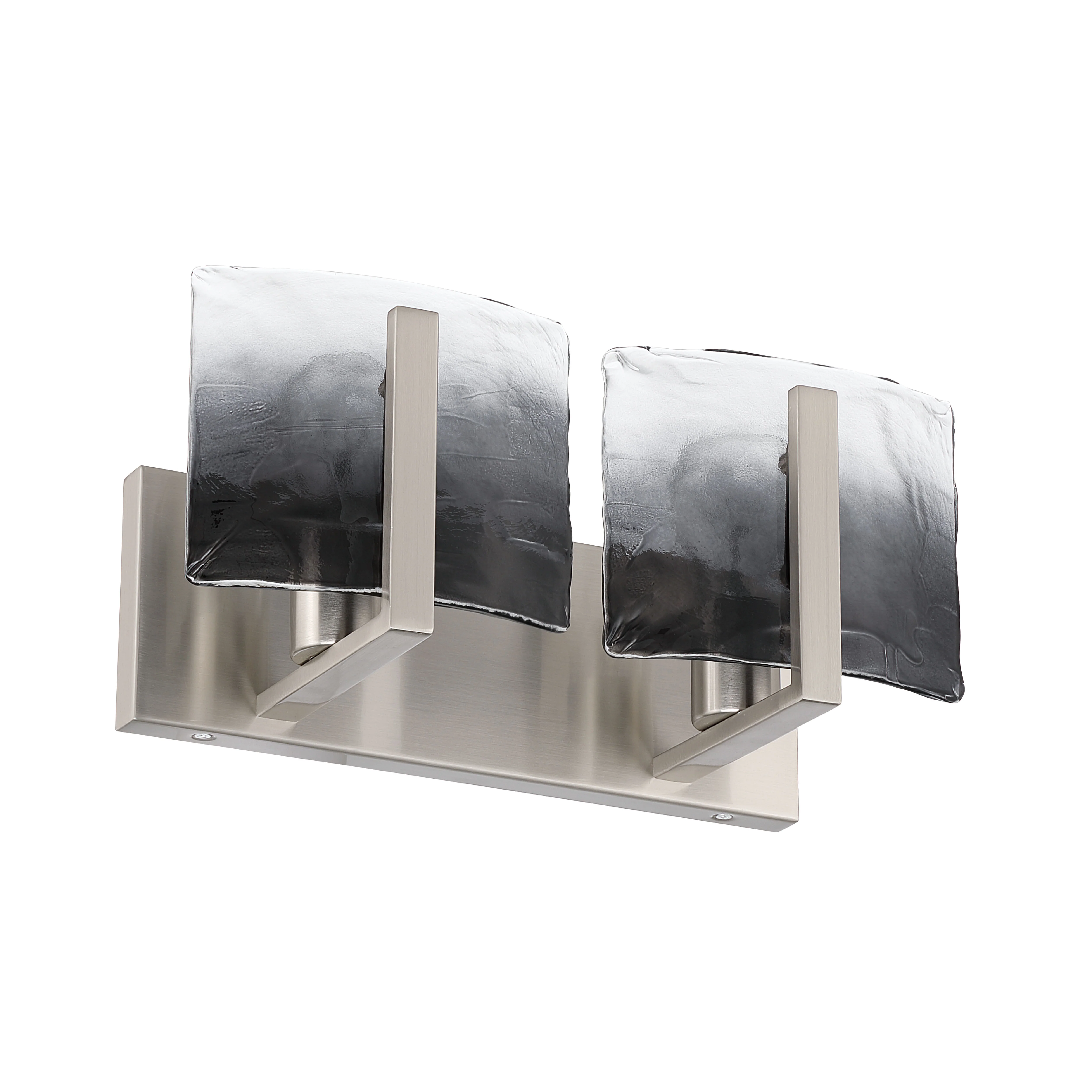 Aenon 2-light Vanity in Pewter with Smokey Water Glass - Image 2