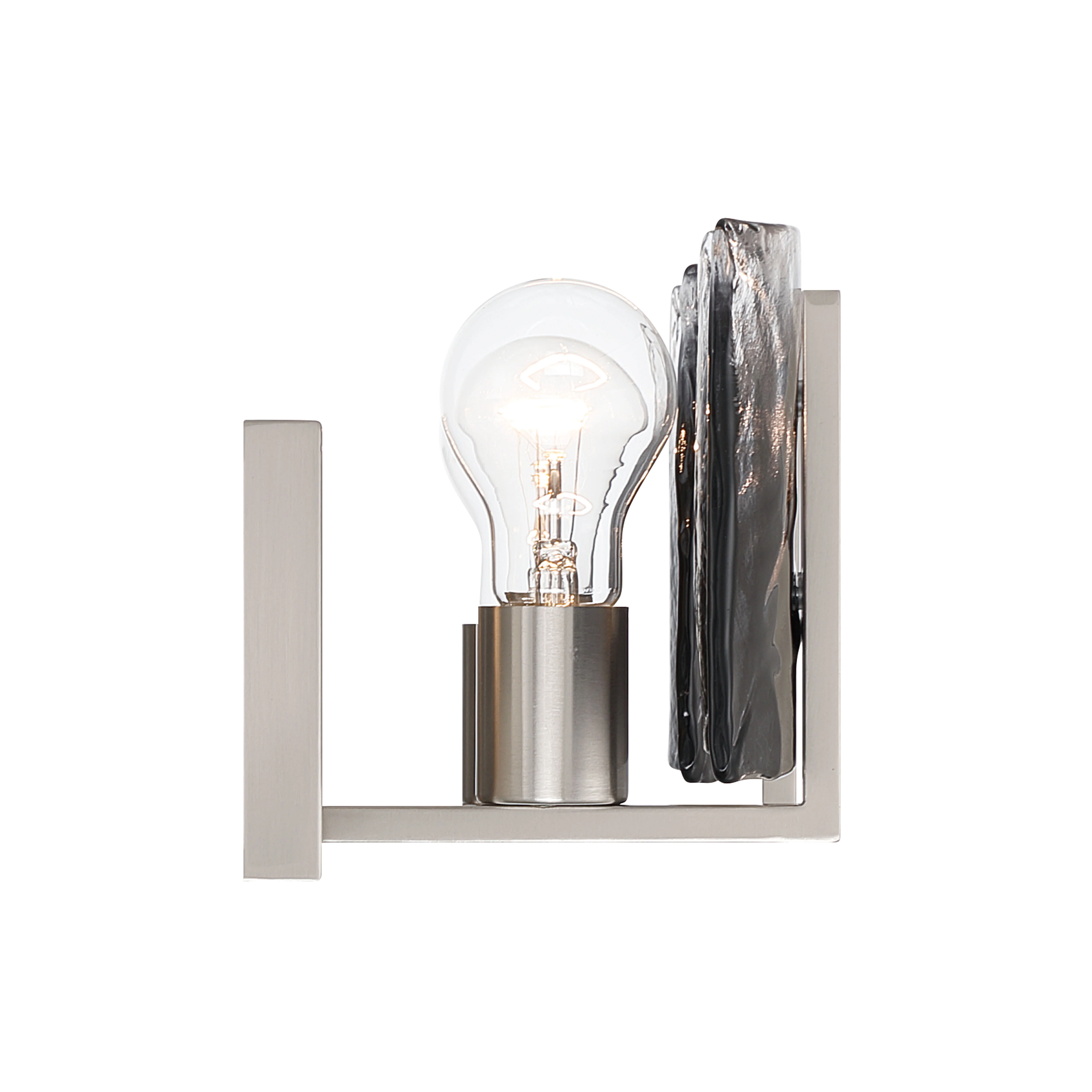 Aenon 2-light Vanity in Pewter with Smokey Water Glass - Image 4