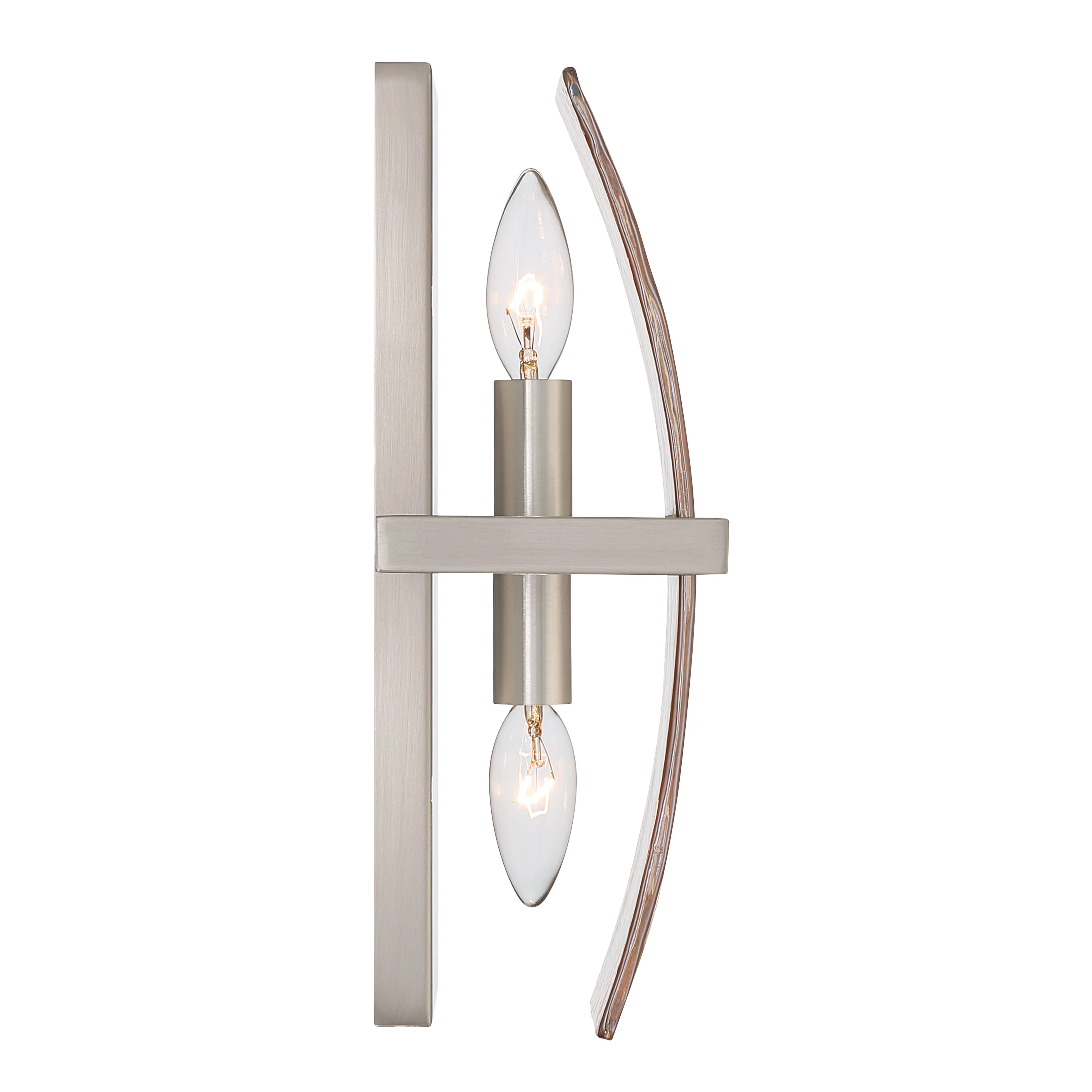 Aenon 2-light Wall Sconce in Pewter with Amber Water Glass - Image 5