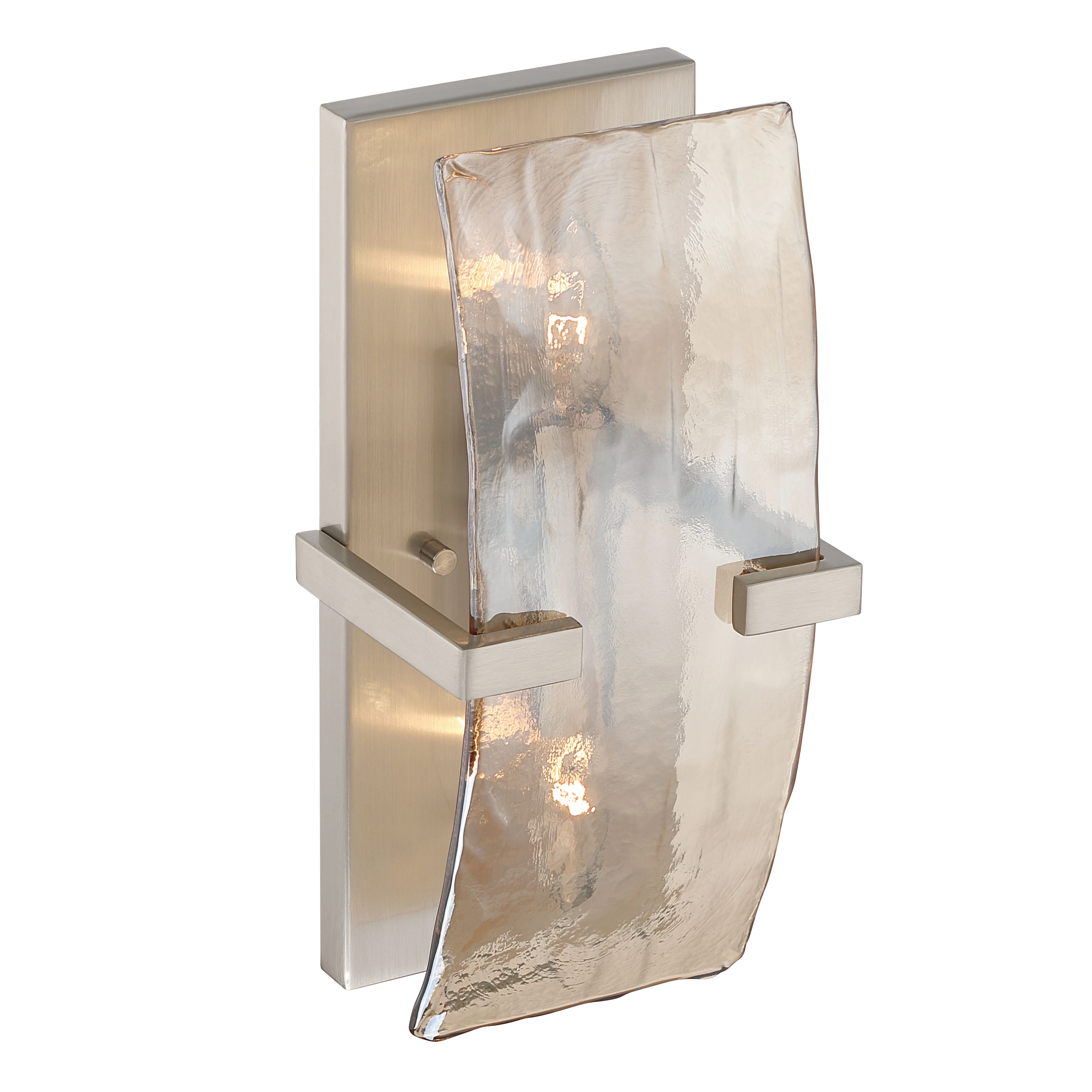 Aenon 2-light Wall Sconce in Pewter with Amber Water Glass - Image 6