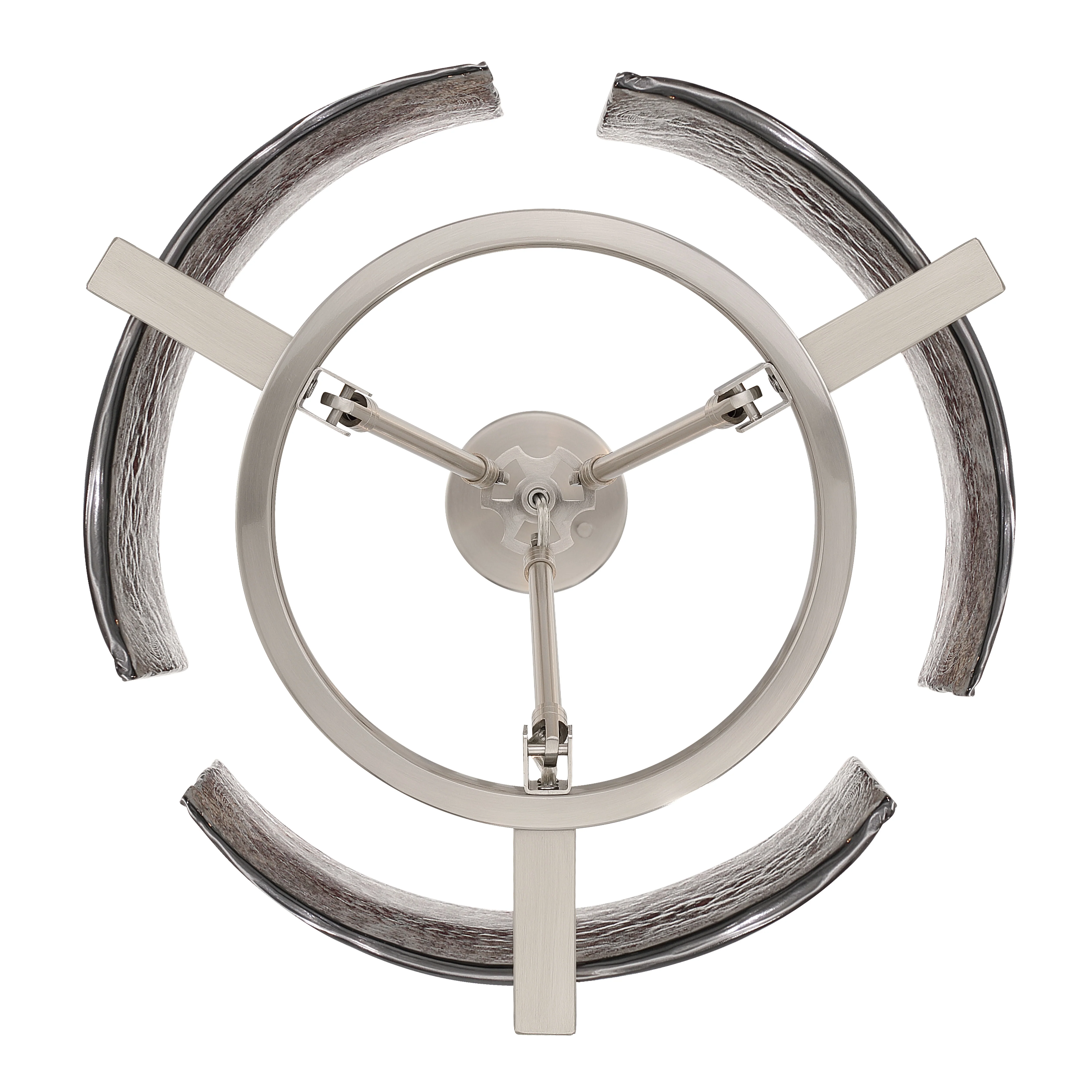 Aenon 3-light Chandelier in Pewter with Smokey Water Glass - Image 6