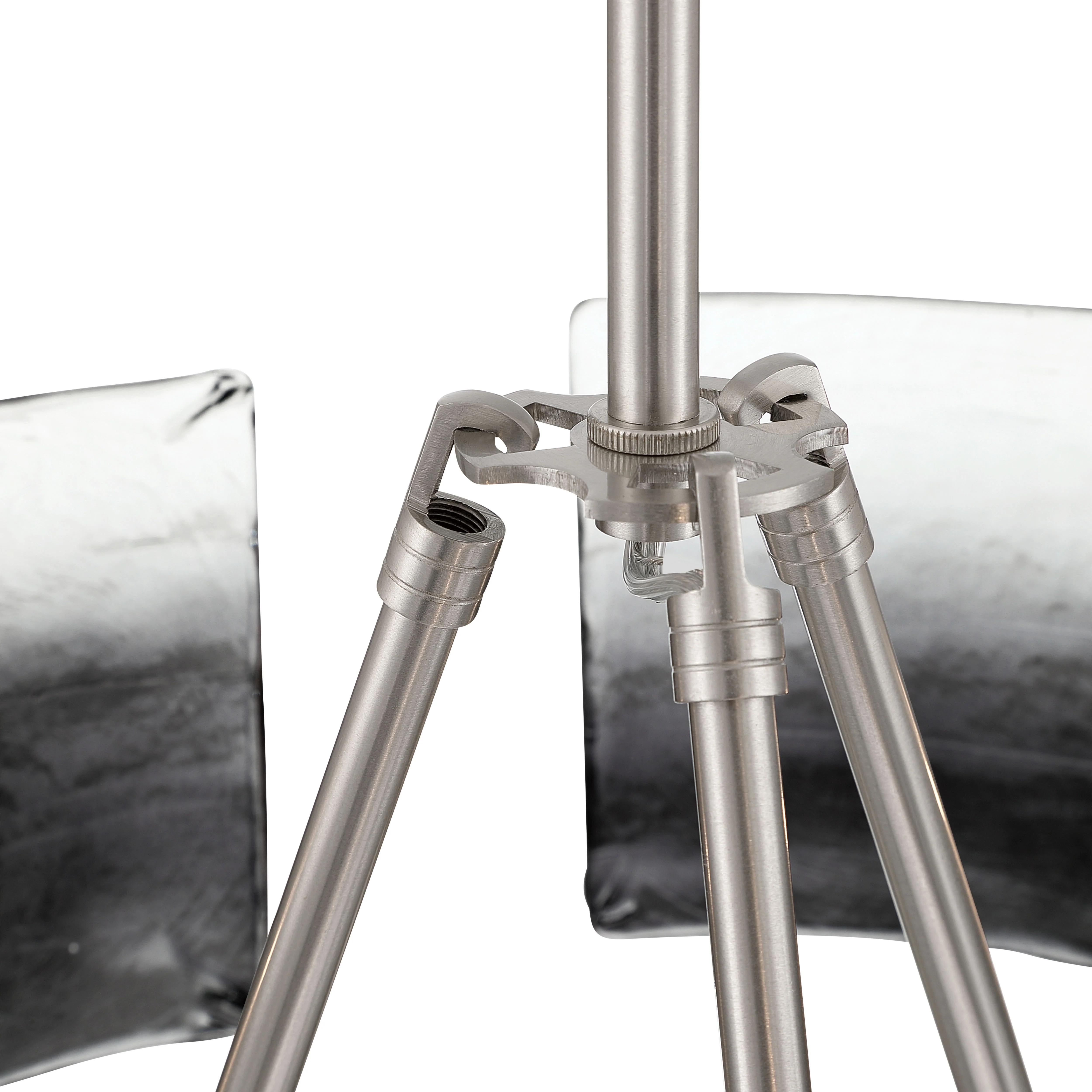 Aenon 3-light Chandelier in Pewter with Smokey Water Glass - Image 7