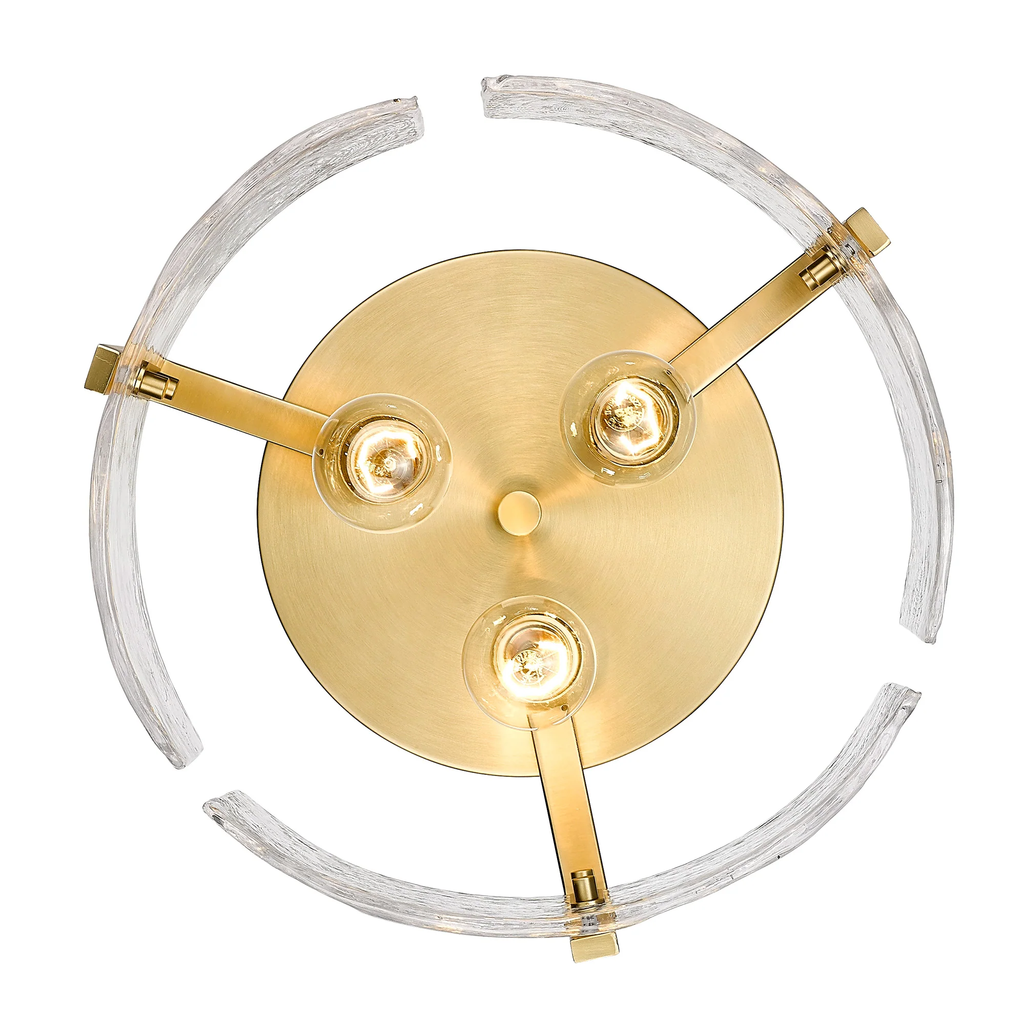 Aenon 3-light Flush Mount in Brushed Champagne Brass - Image 4