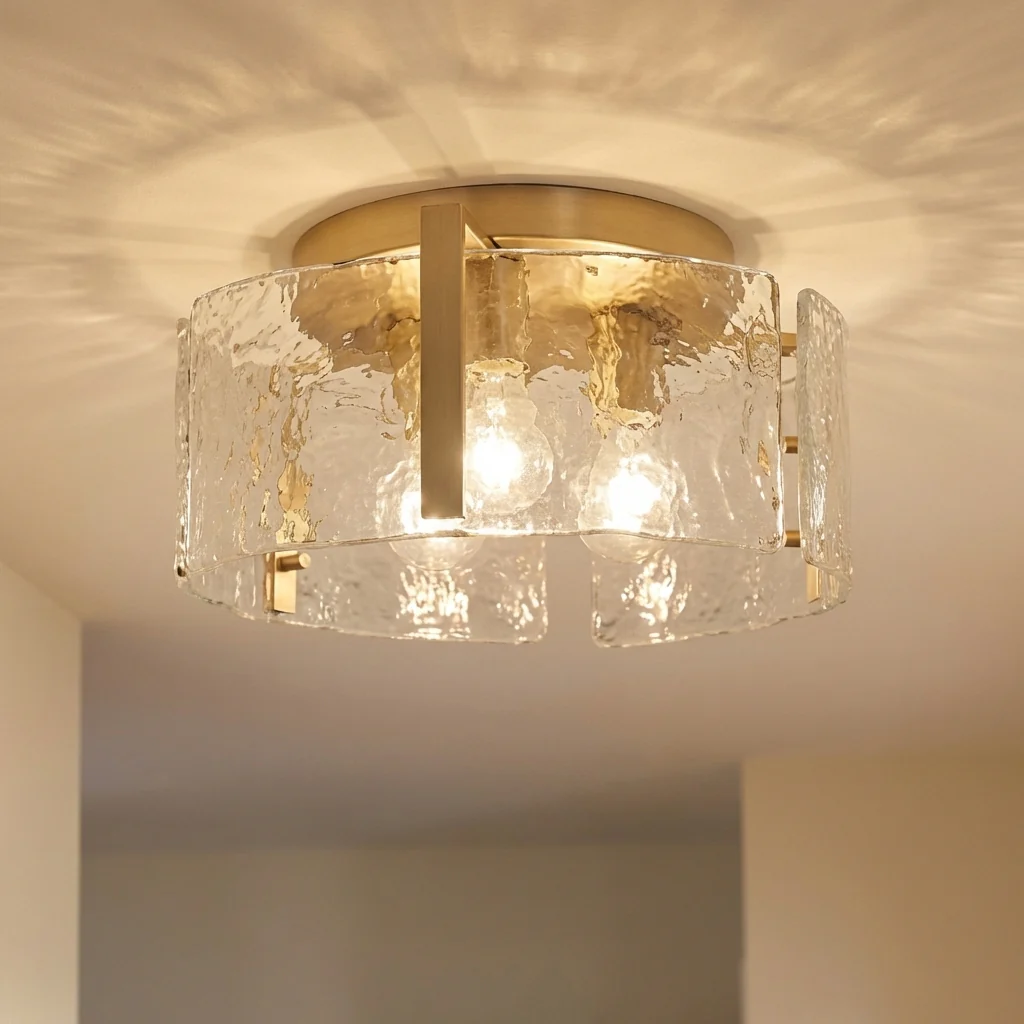 Aenon 3-light Flush Mount in Brushed Champagne Brass - Image 6