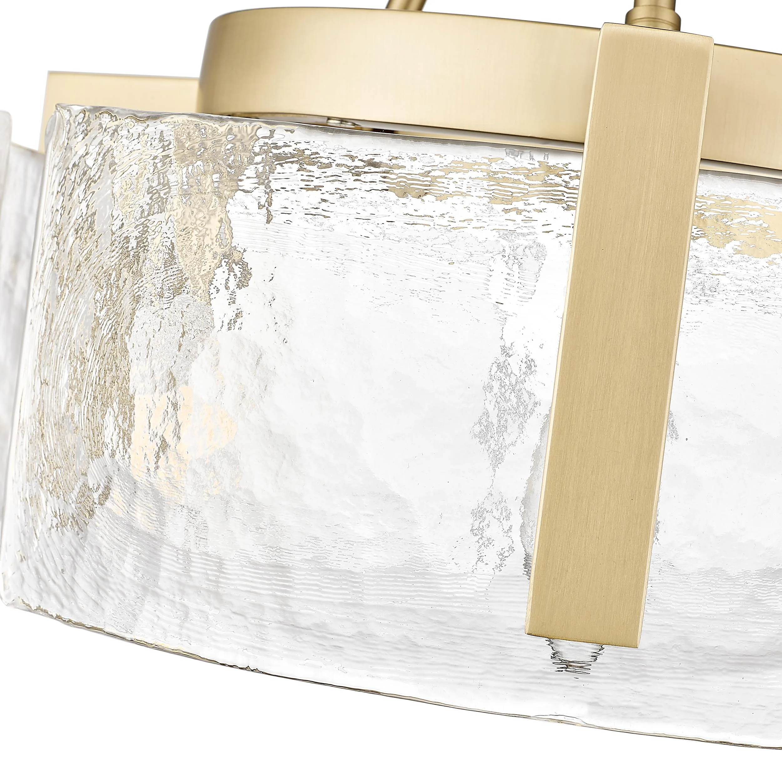 Aenon 3-light Semi-Flush Mount in Brushed Champagne Brass - Image 8