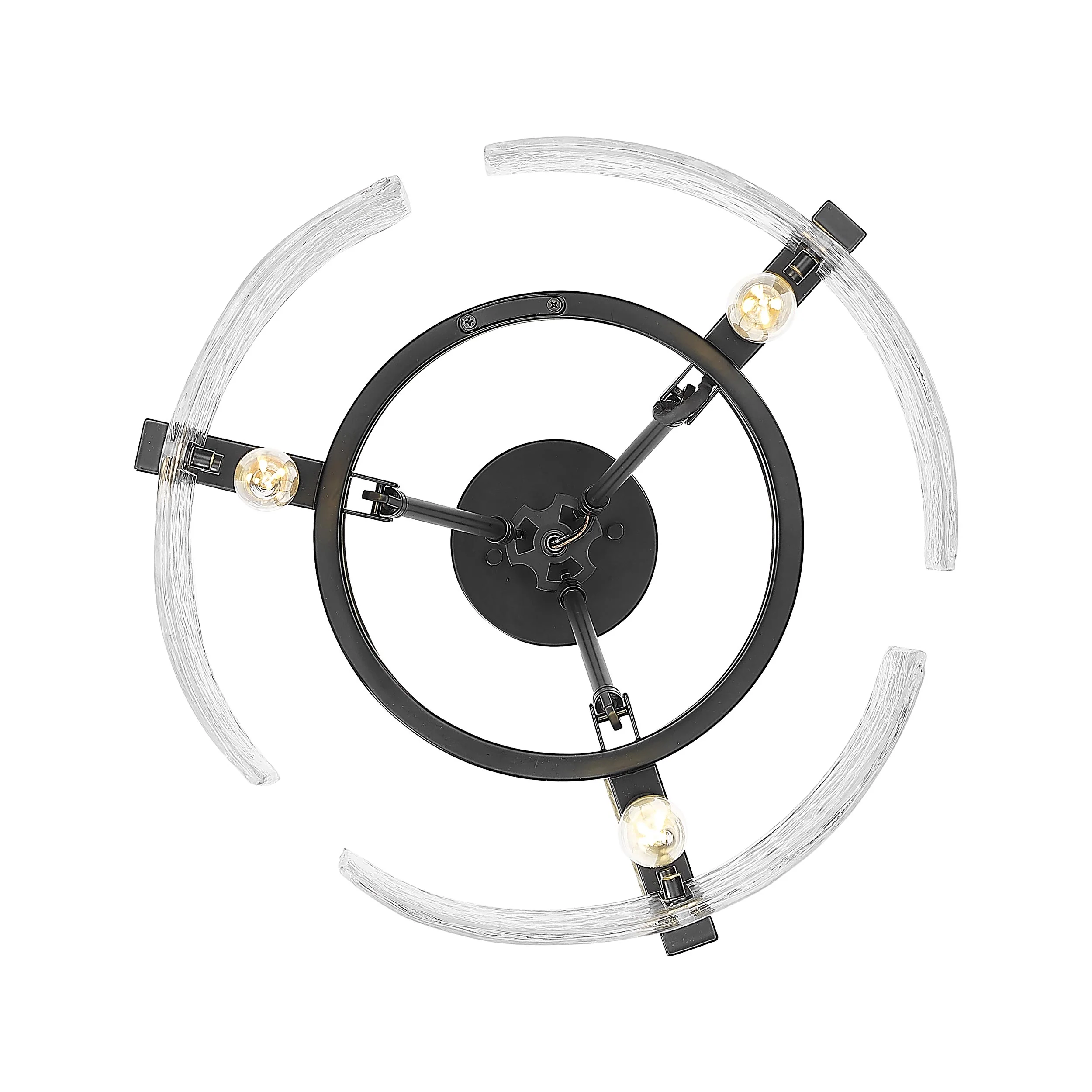 Aenon 3-light Semi-Flush Mount in Matte Black - Image 4