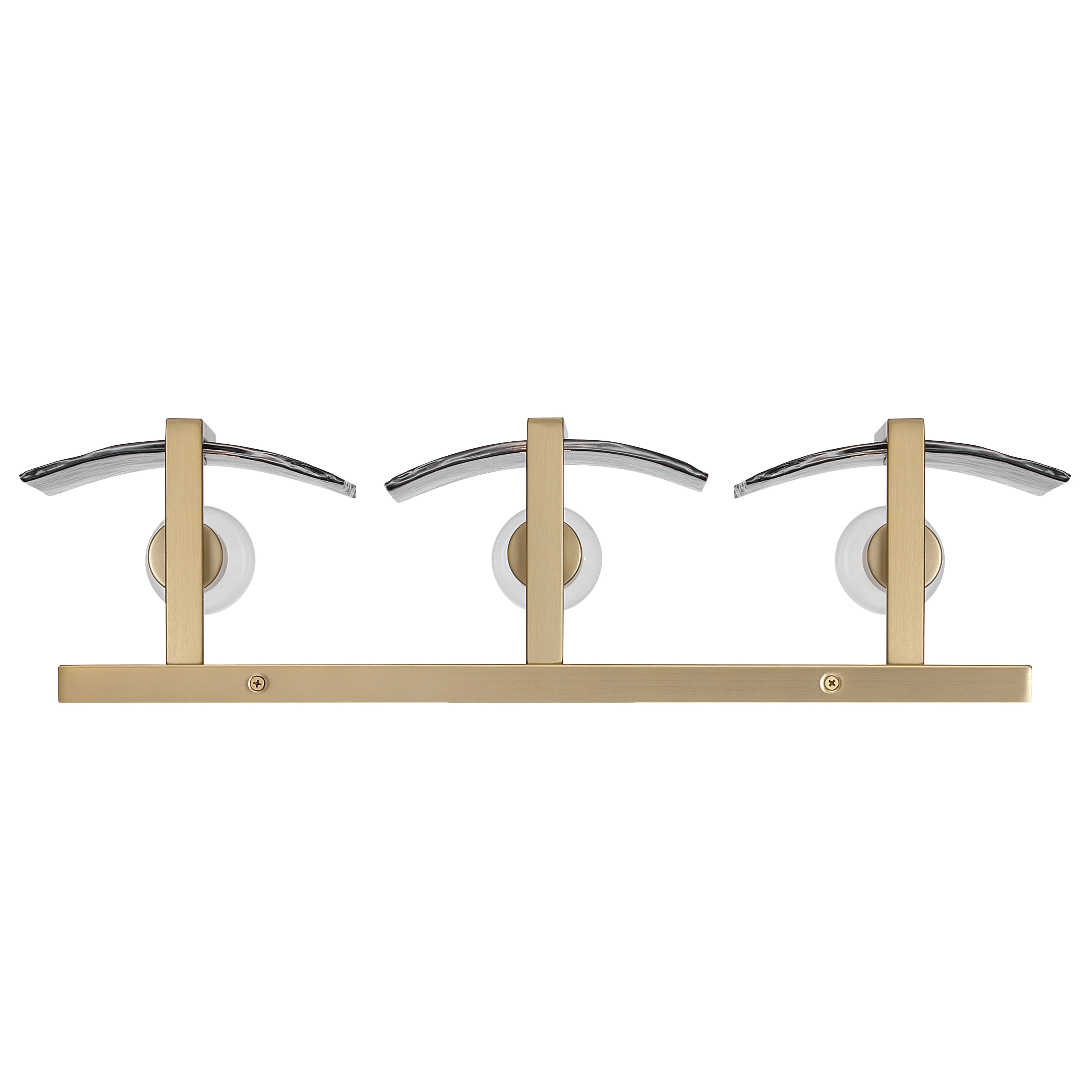Aenon 3-light Vanity in Brushed Champagne Brass with Smokey Water Glass - Image 6