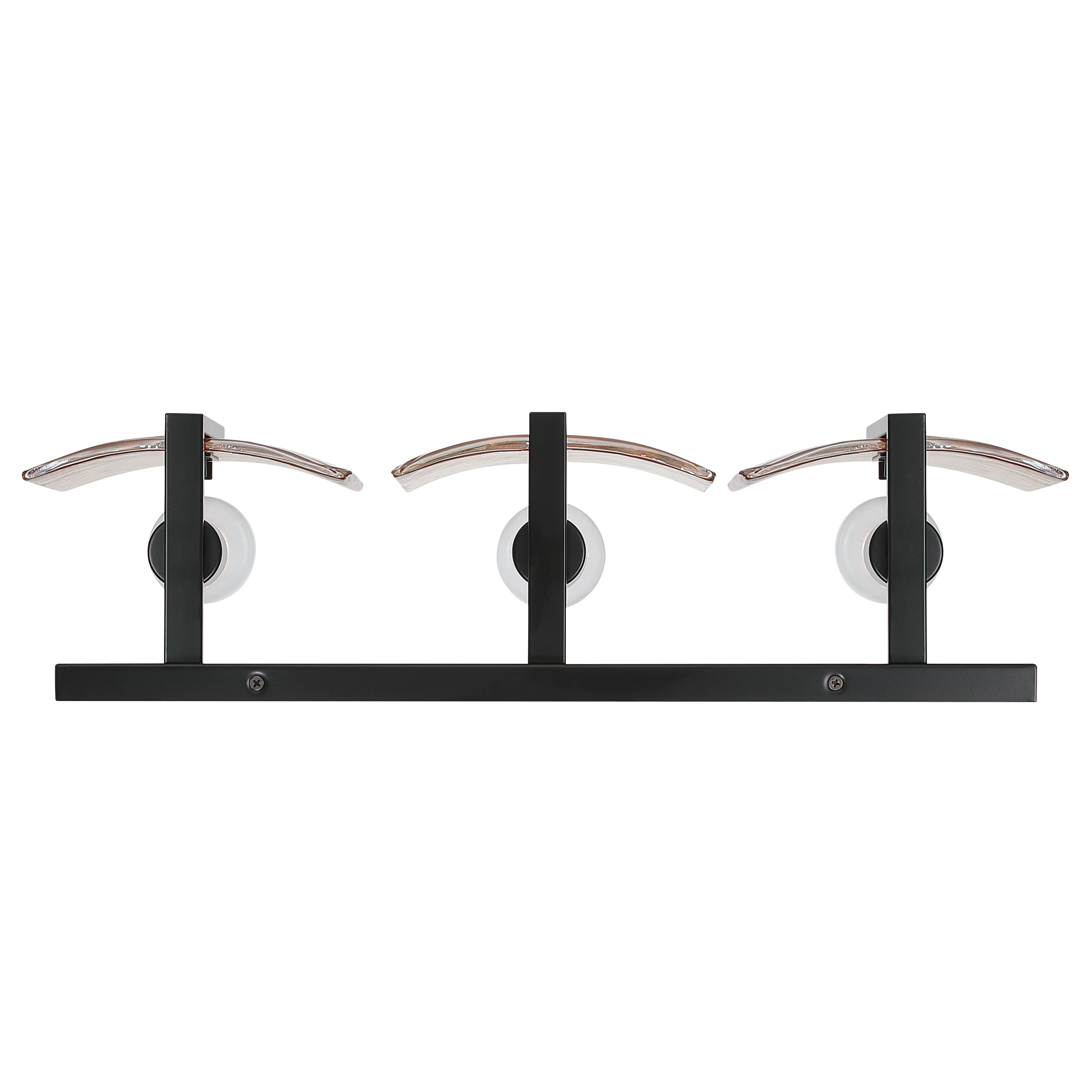 Aenon 3-light Vanity in Matte Black with Amber Water Glass - Image 6