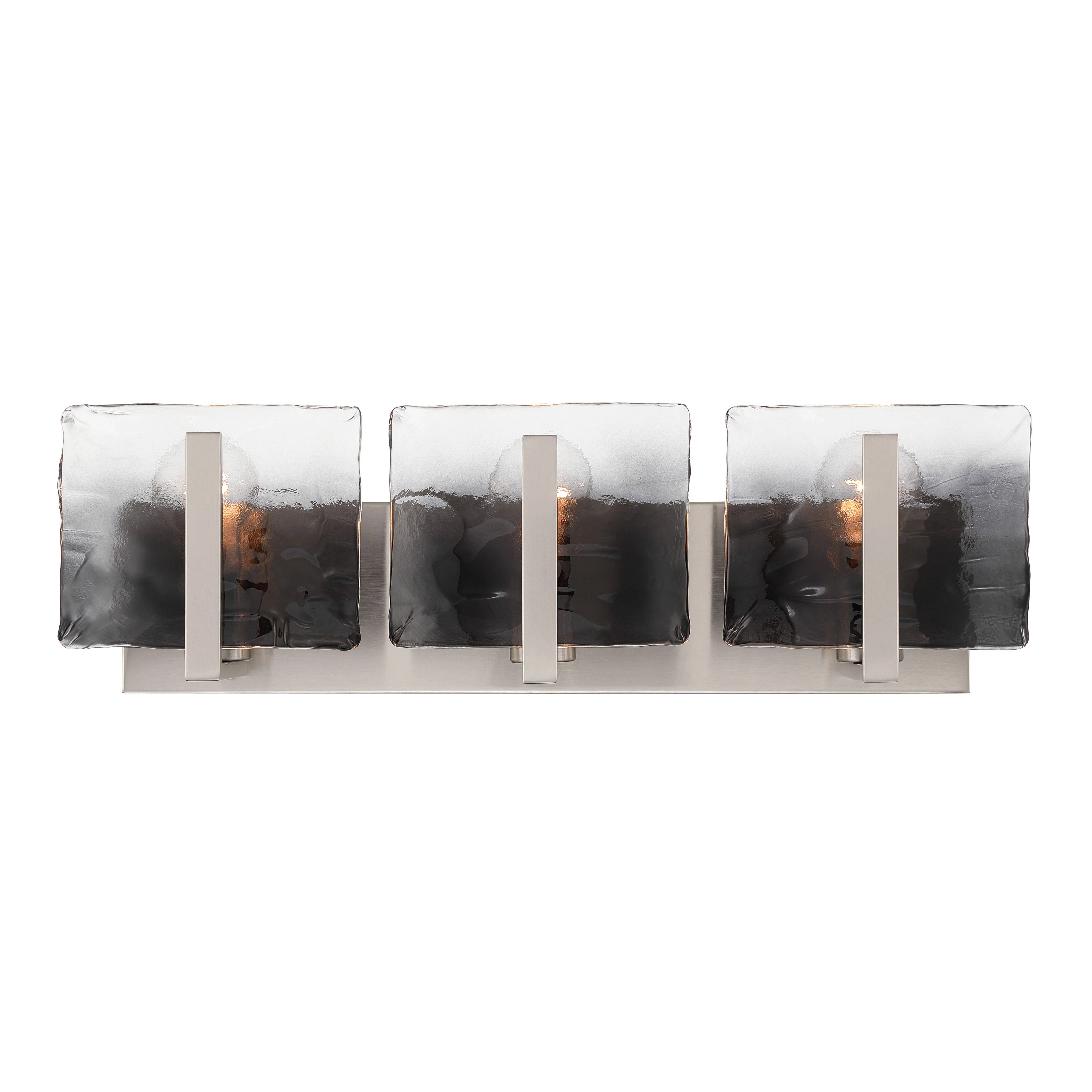 Aenon 3-light Vanity in Pewter with Smokey Water Glass - Image 3