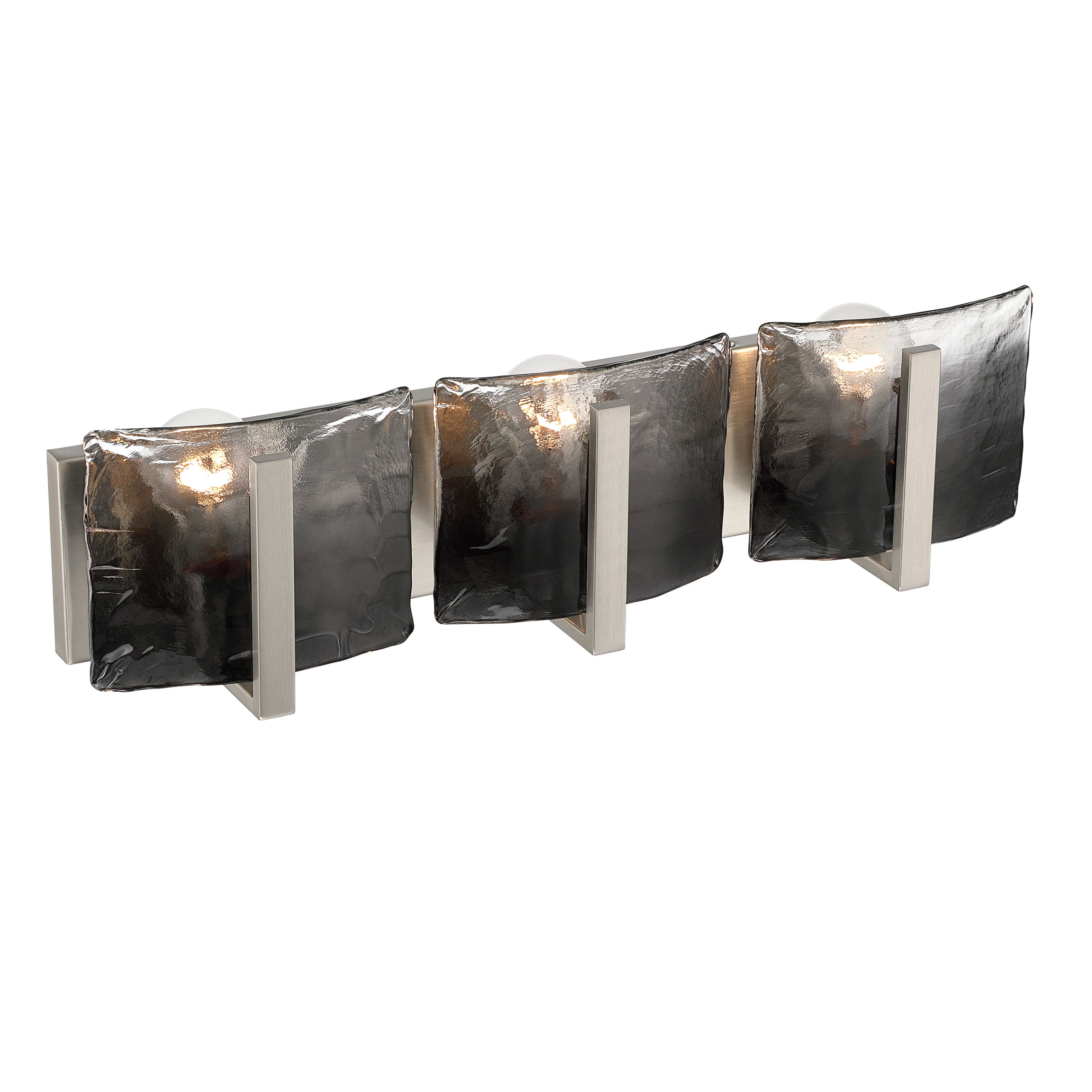 Aenon 3-light Vanity in Pewter with Smokey Water Glass - Image 5