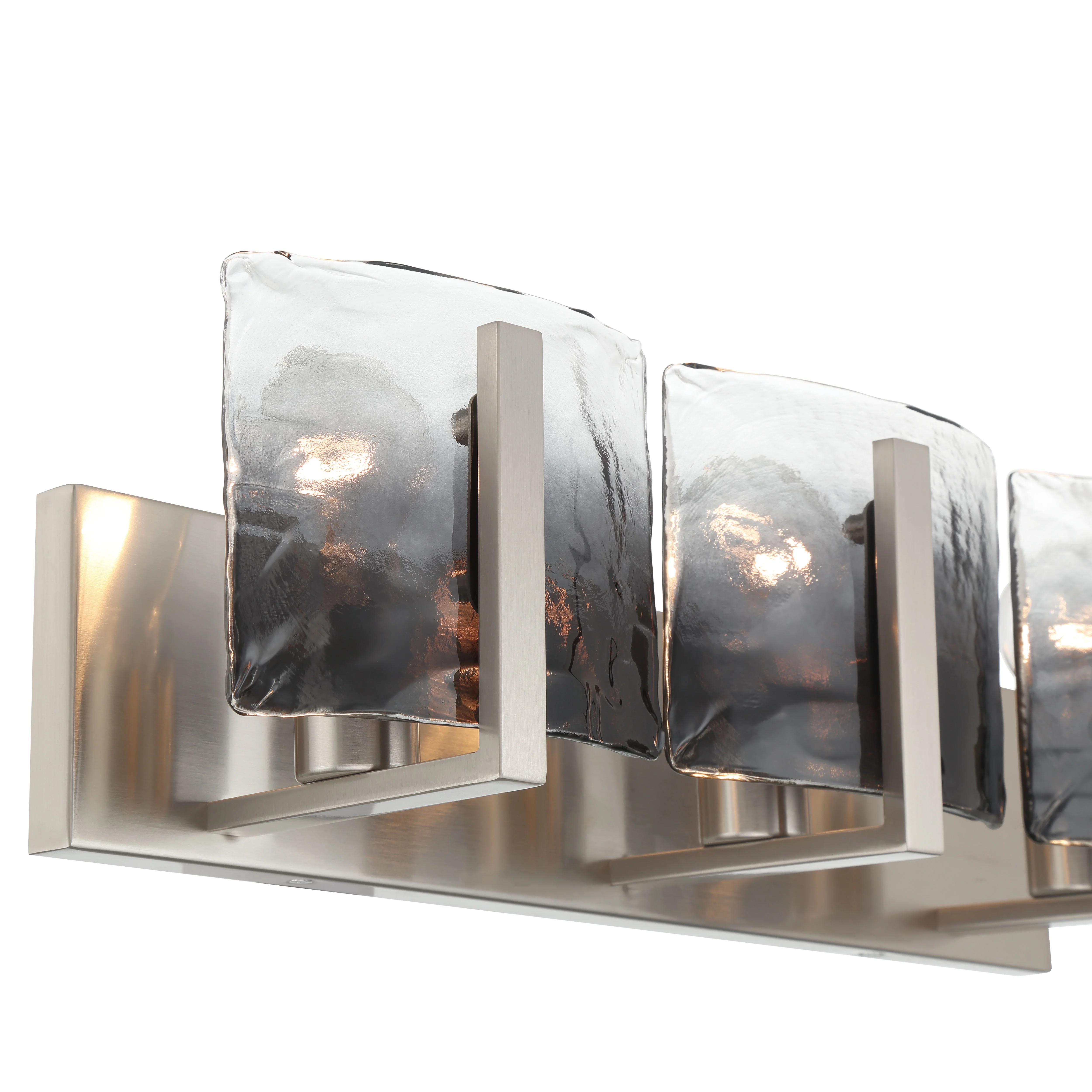 Aenon 3-light Vanity in Pewter with Smokey Water Glass - Image 7