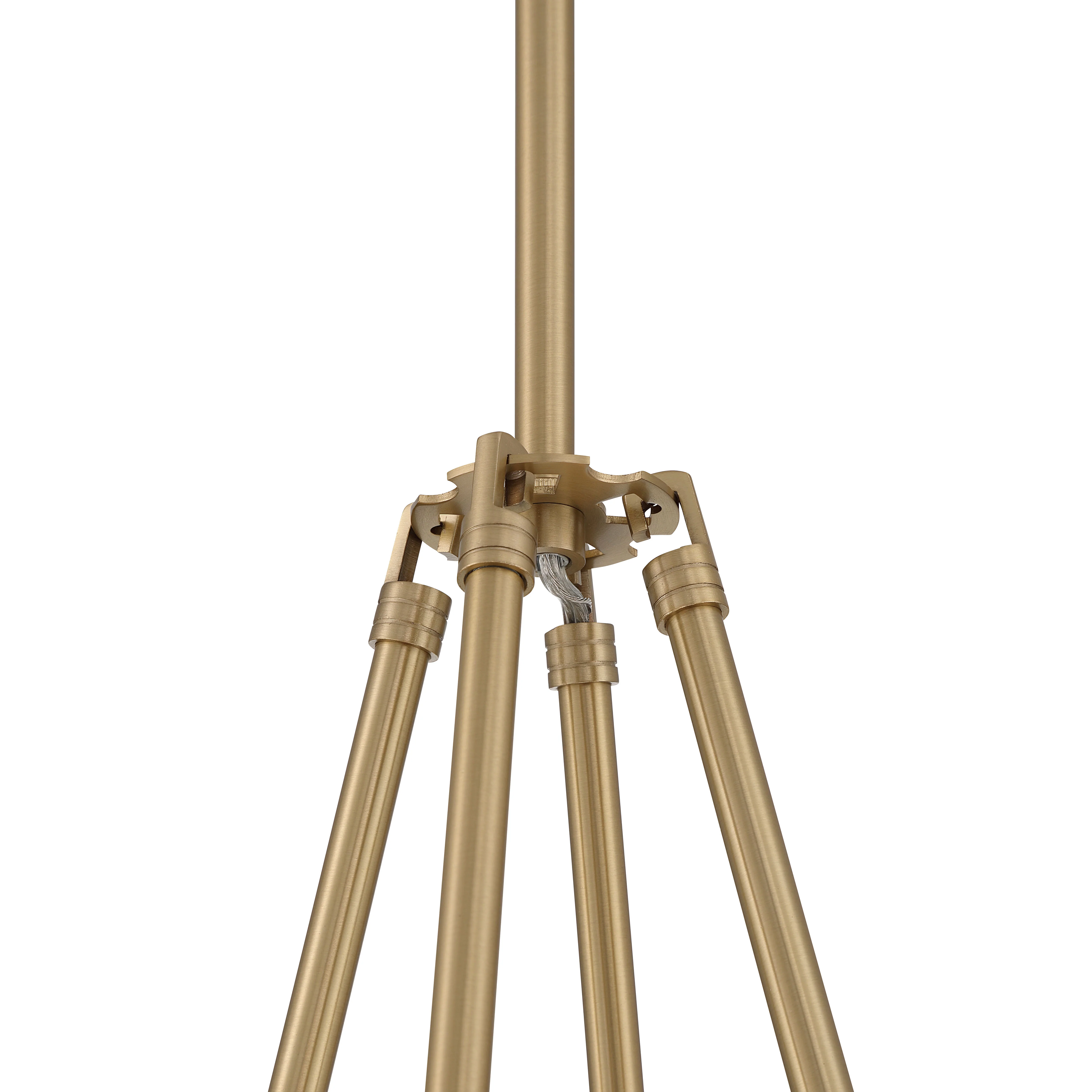 Aenon 4-Light Chandelier in Brushed Champagne Brass with Hammered Water Glass - Image 7