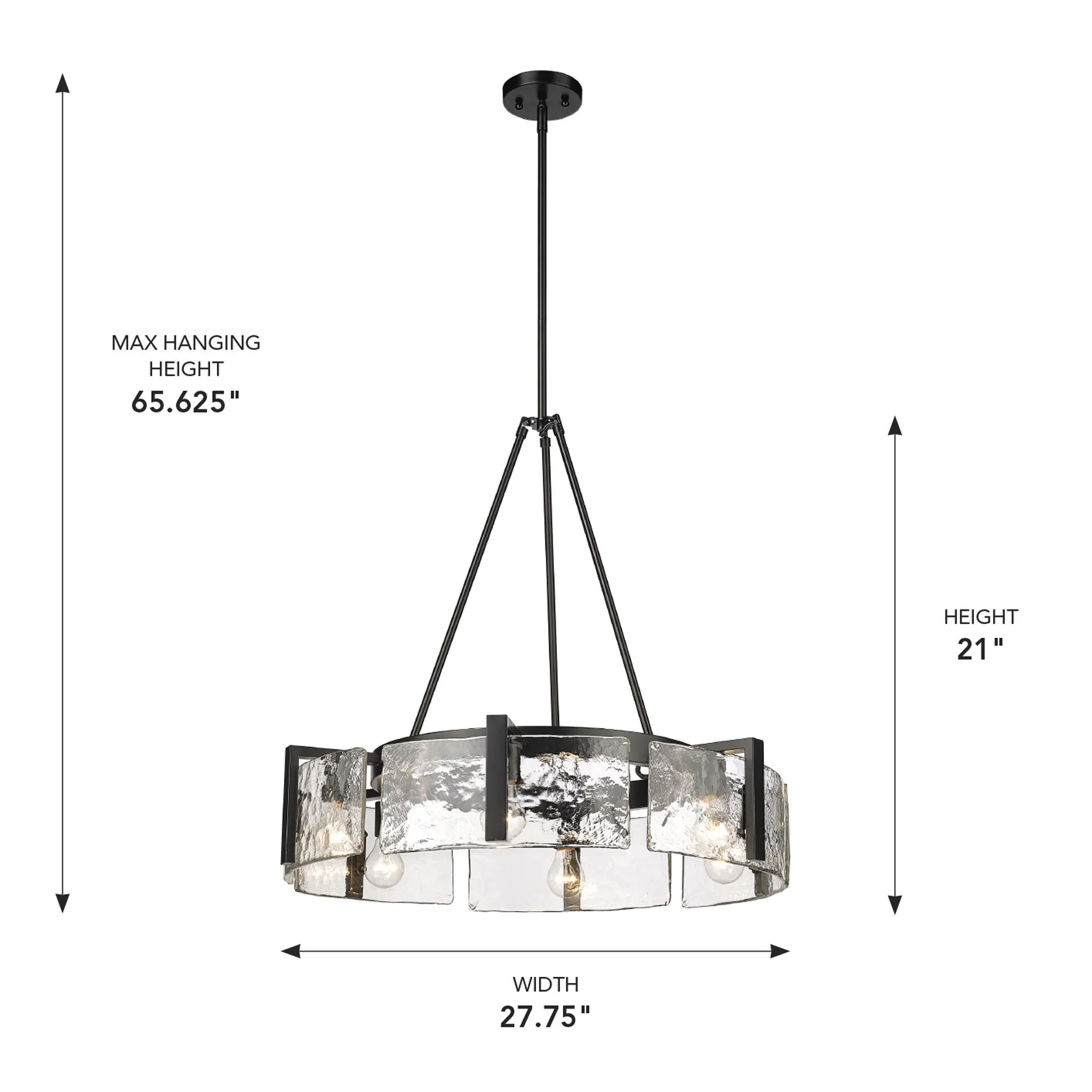 Aenon 6-light Chandelier in Matte Black - Image 10