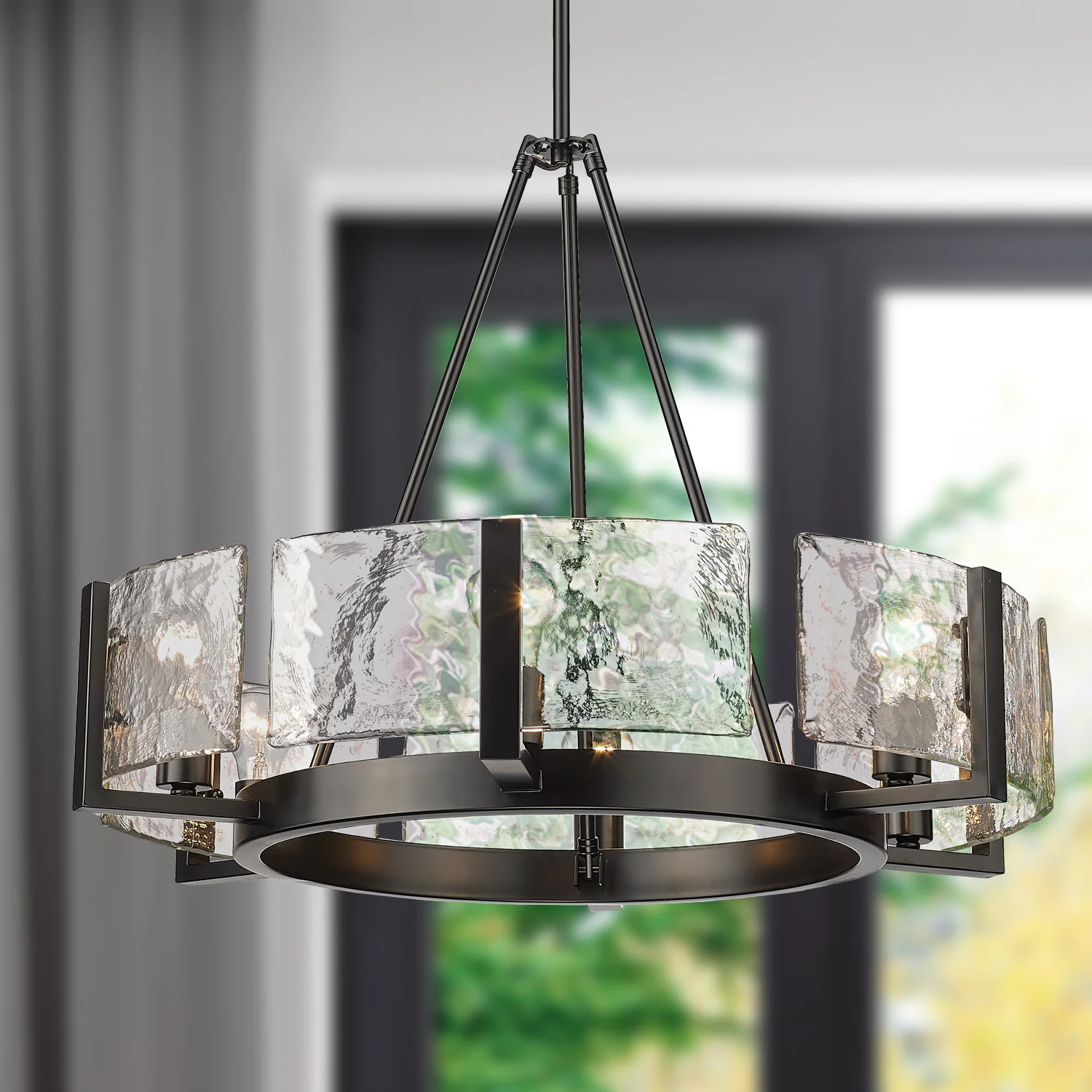 Aenon 6-light Chandelier in Matte Black - Image 9