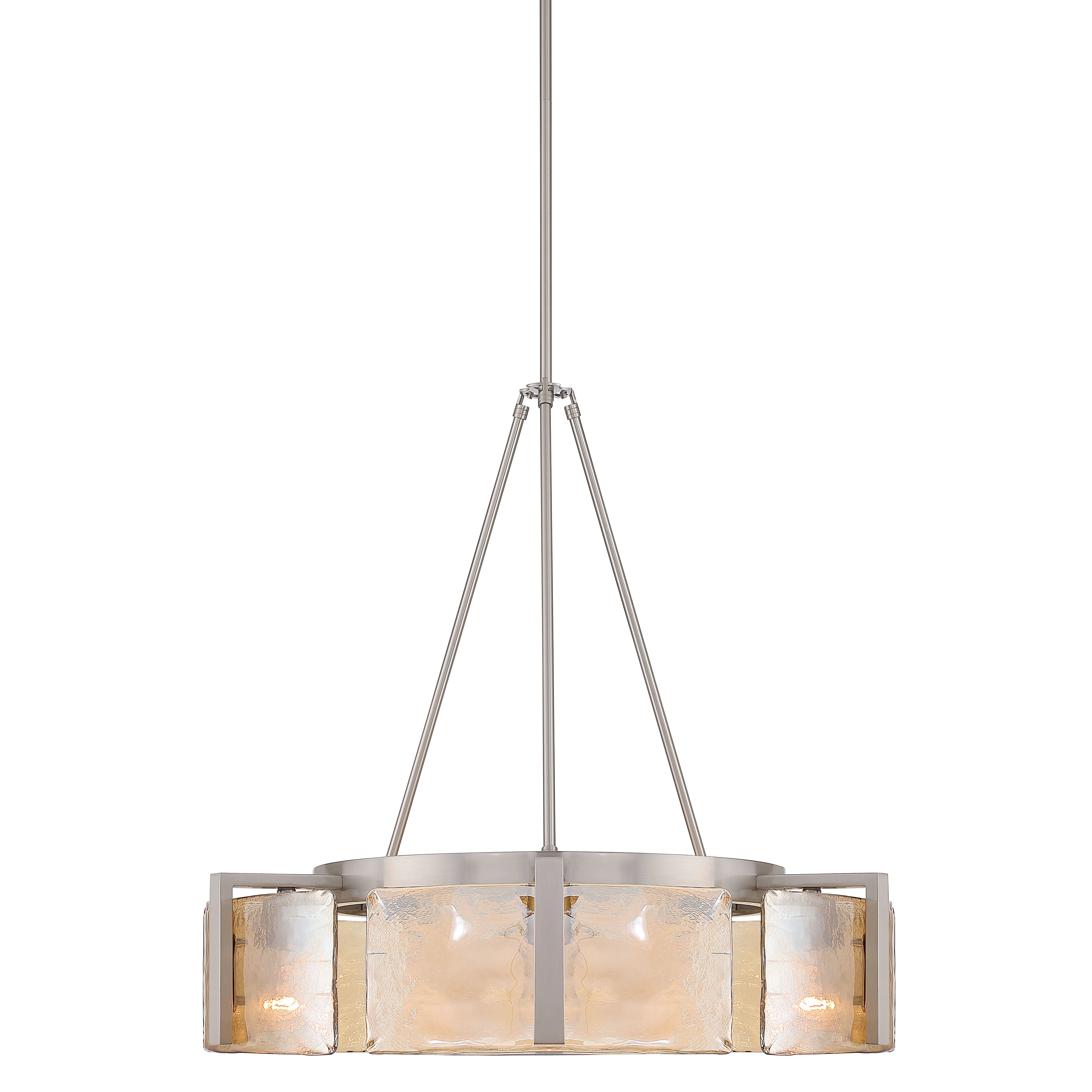 Aenon 6-light Chandelier in Pewter with Amber Water Glass - Image 3