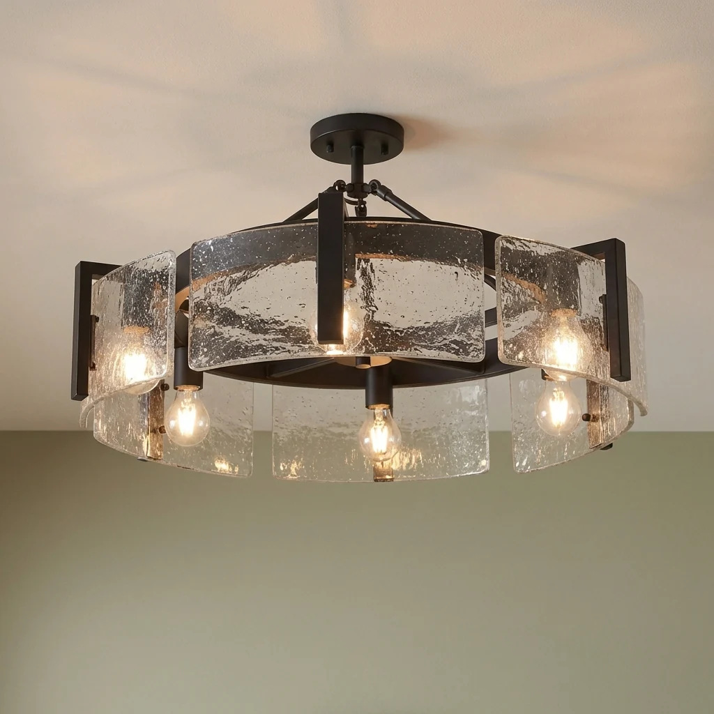 Aenon 6-light Semi-Flush Mount in Matte Black - Image 11