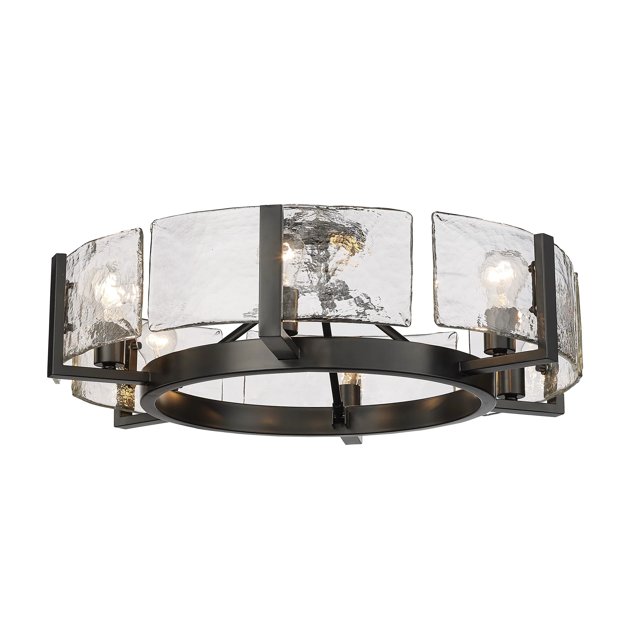 Aenon 6-light Semi-Flush Mount in Matte Black - Image 3