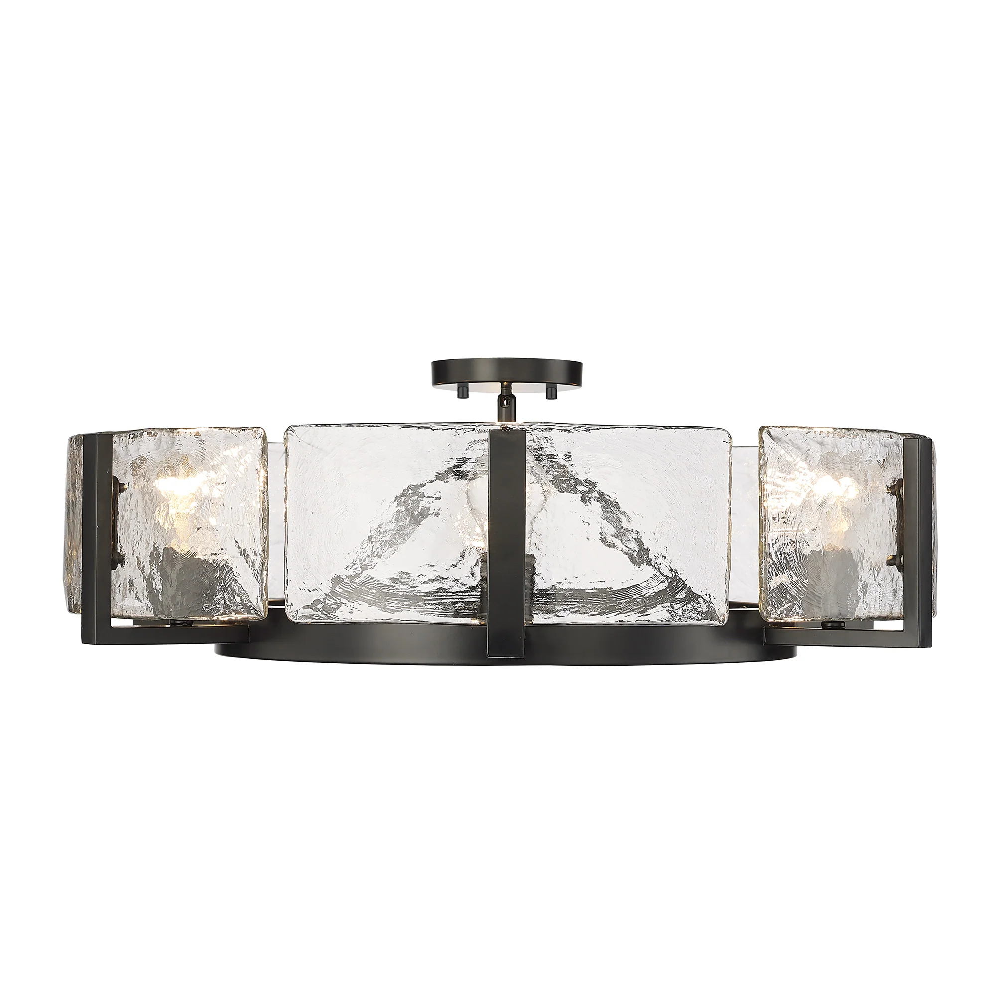 Aenon 6-light Semi-Flush Mount in Matte Black - Image 4