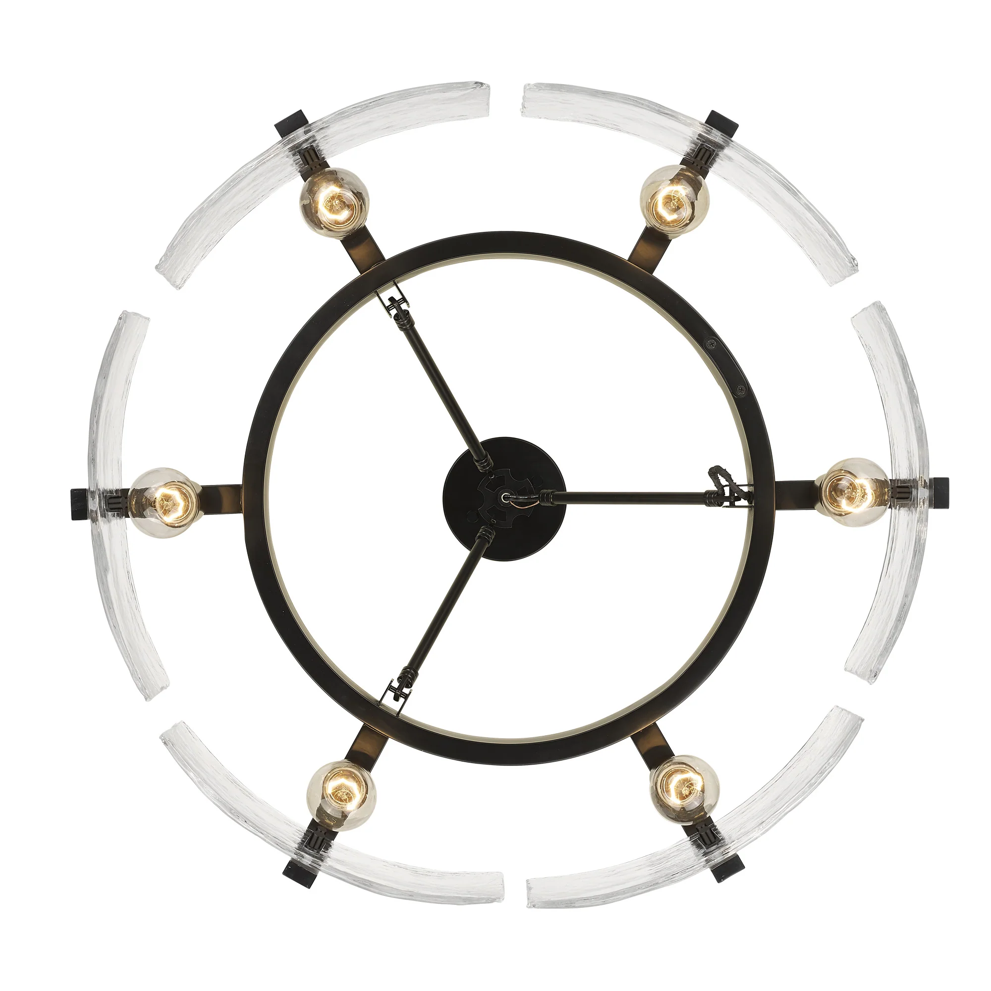Aenon 6-light Semi-Flush Mount in Matte Black - Image 5