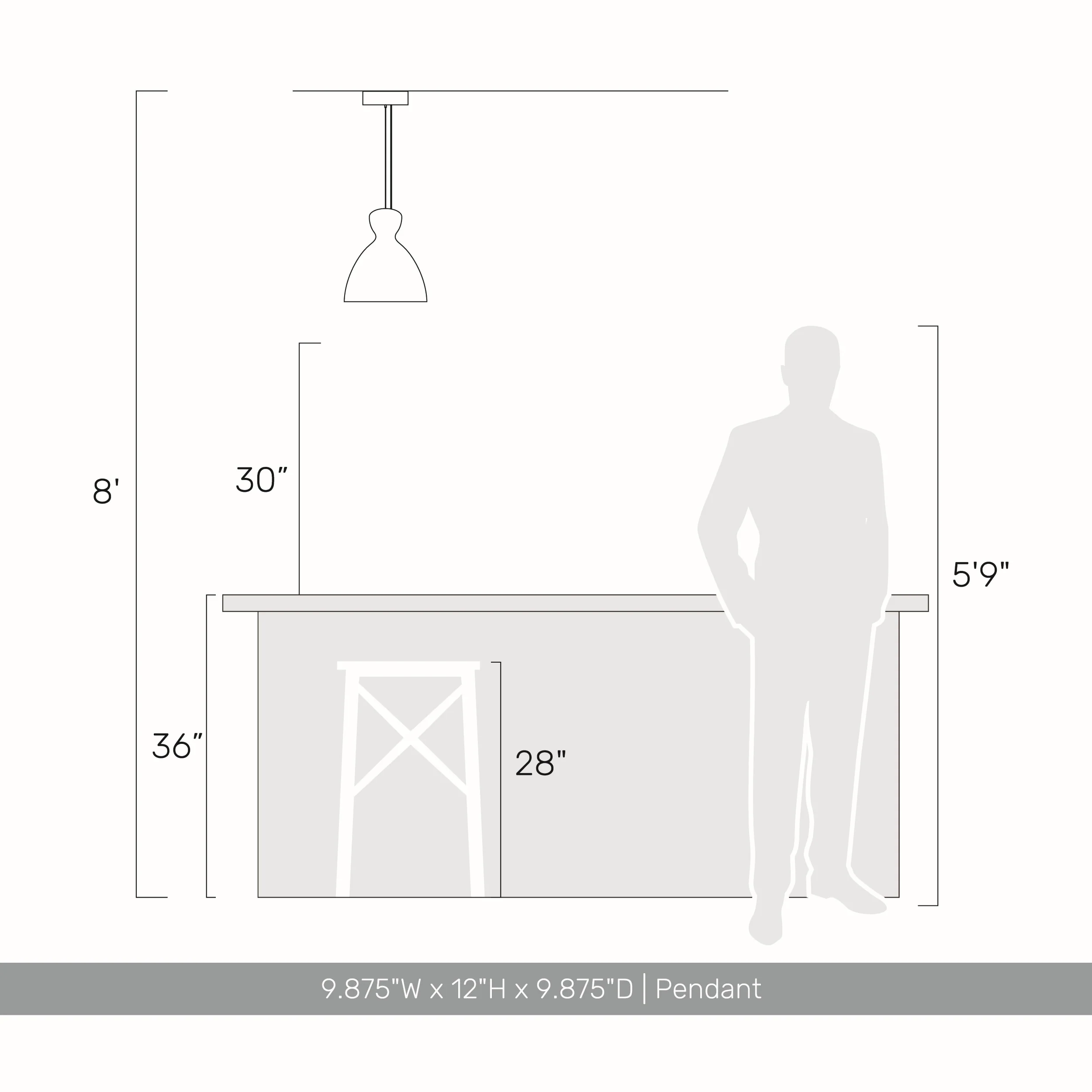 Aethera 10in Integrated LED Pendant in White Sandstone Cement - Image 9
