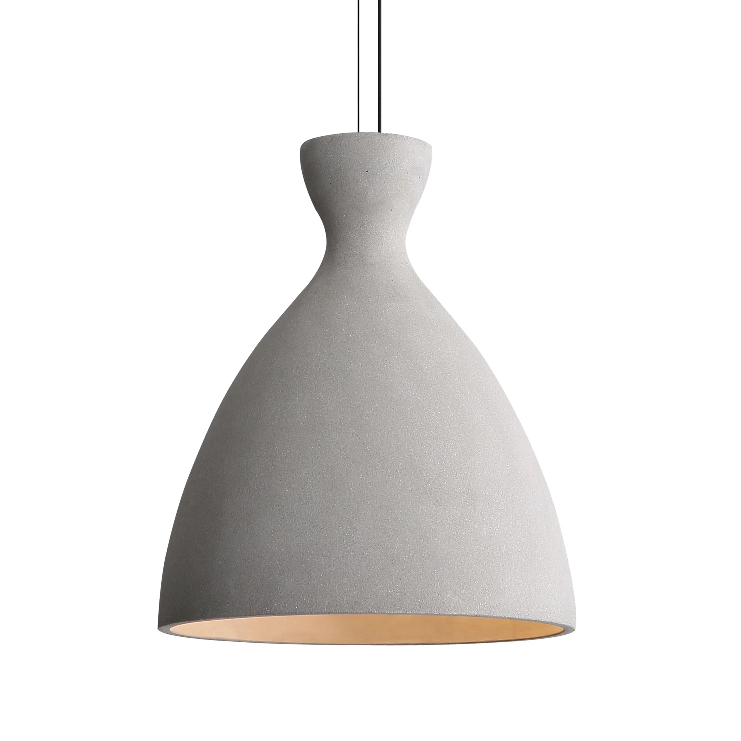 Aethera 14in Integrated LED Pendant in Grey Cement