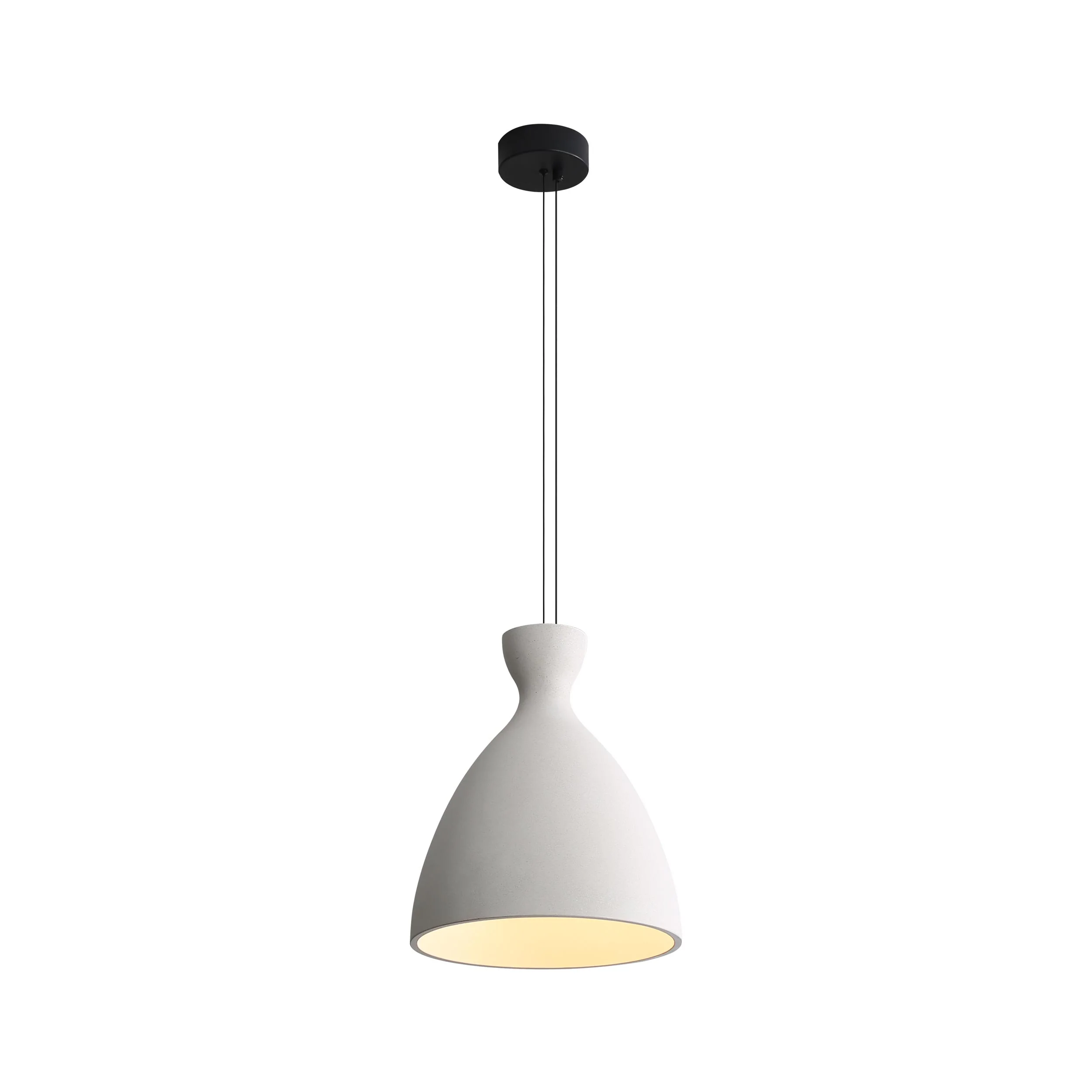 Aethera 14in Integrated LED Pendant in White Sandstone Cement - Image 3