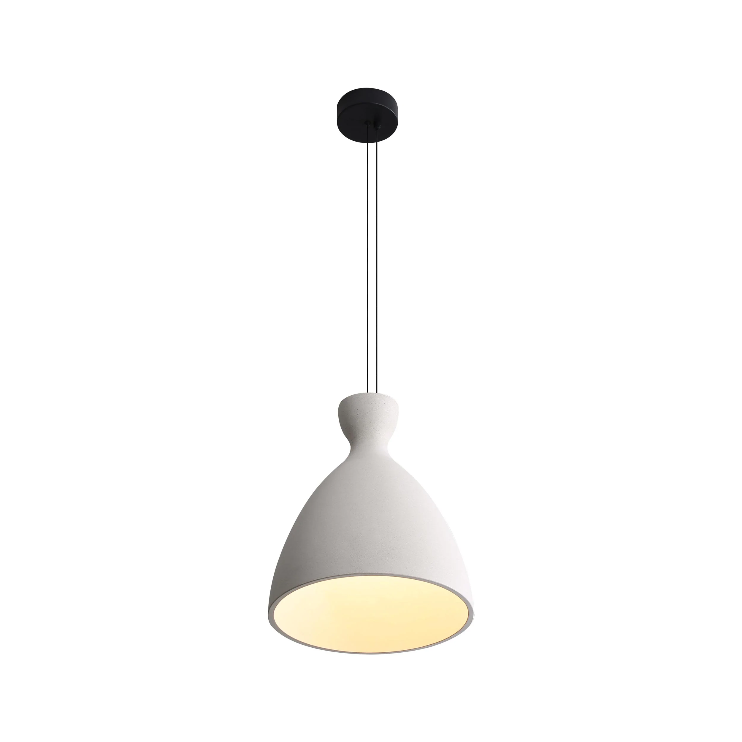 Aethera 14in Integrated LED Pendant in White Sandstone Cement - Image 4