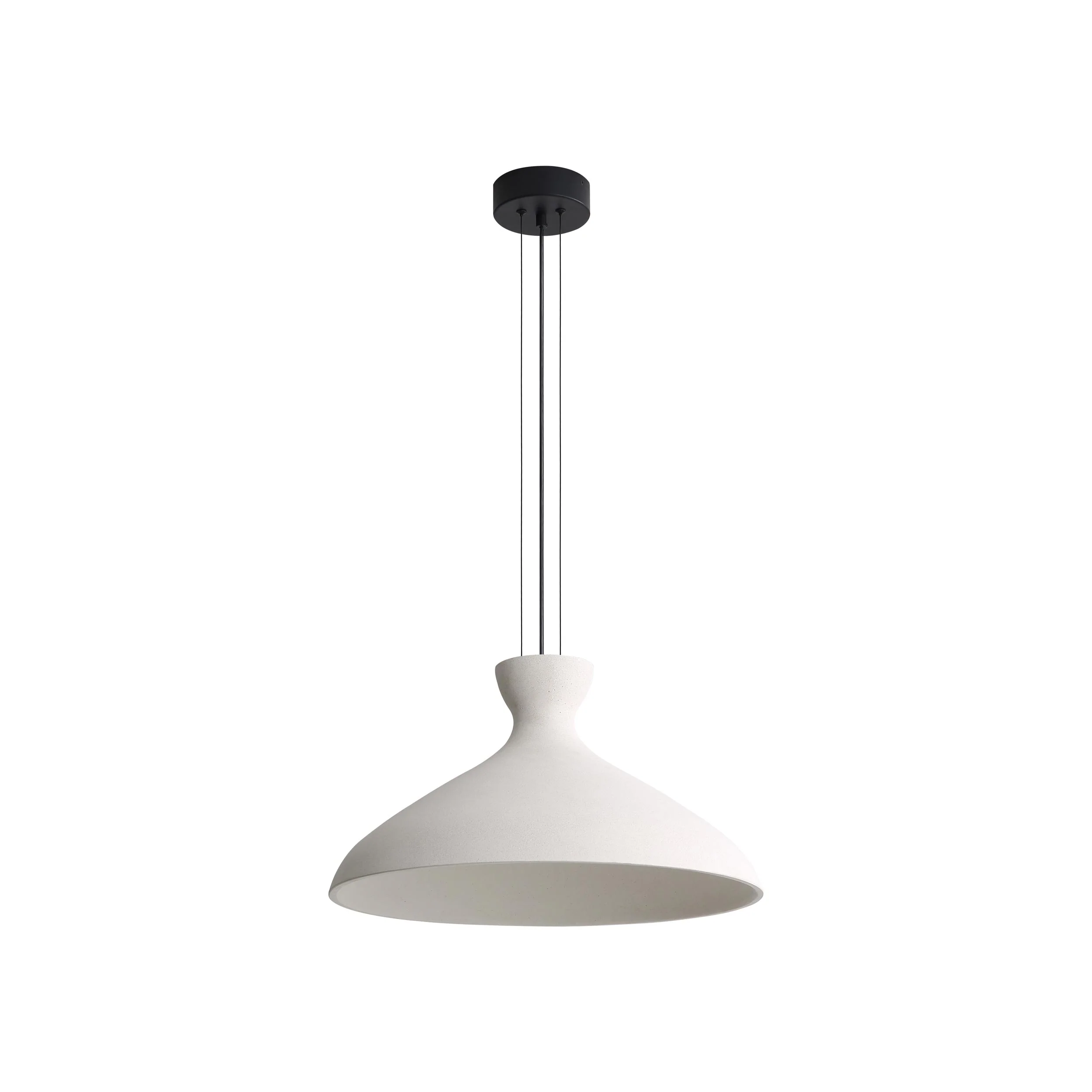 Aethera 22in Integrated LED Pendant in White Sandstone Cement - Image 3