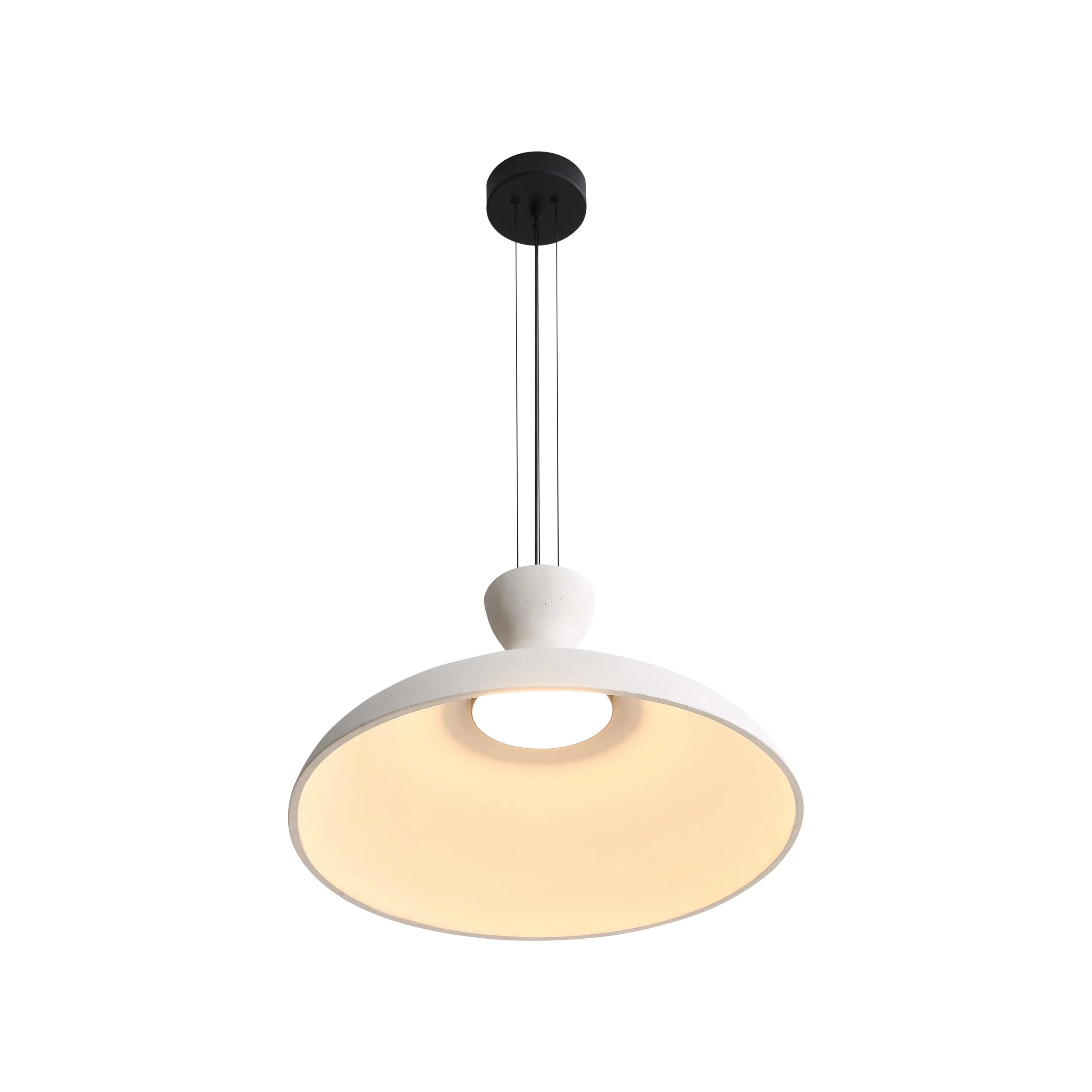 Aethera 22in Integrated LED Pendant in White Sandstone Cement - Image 4