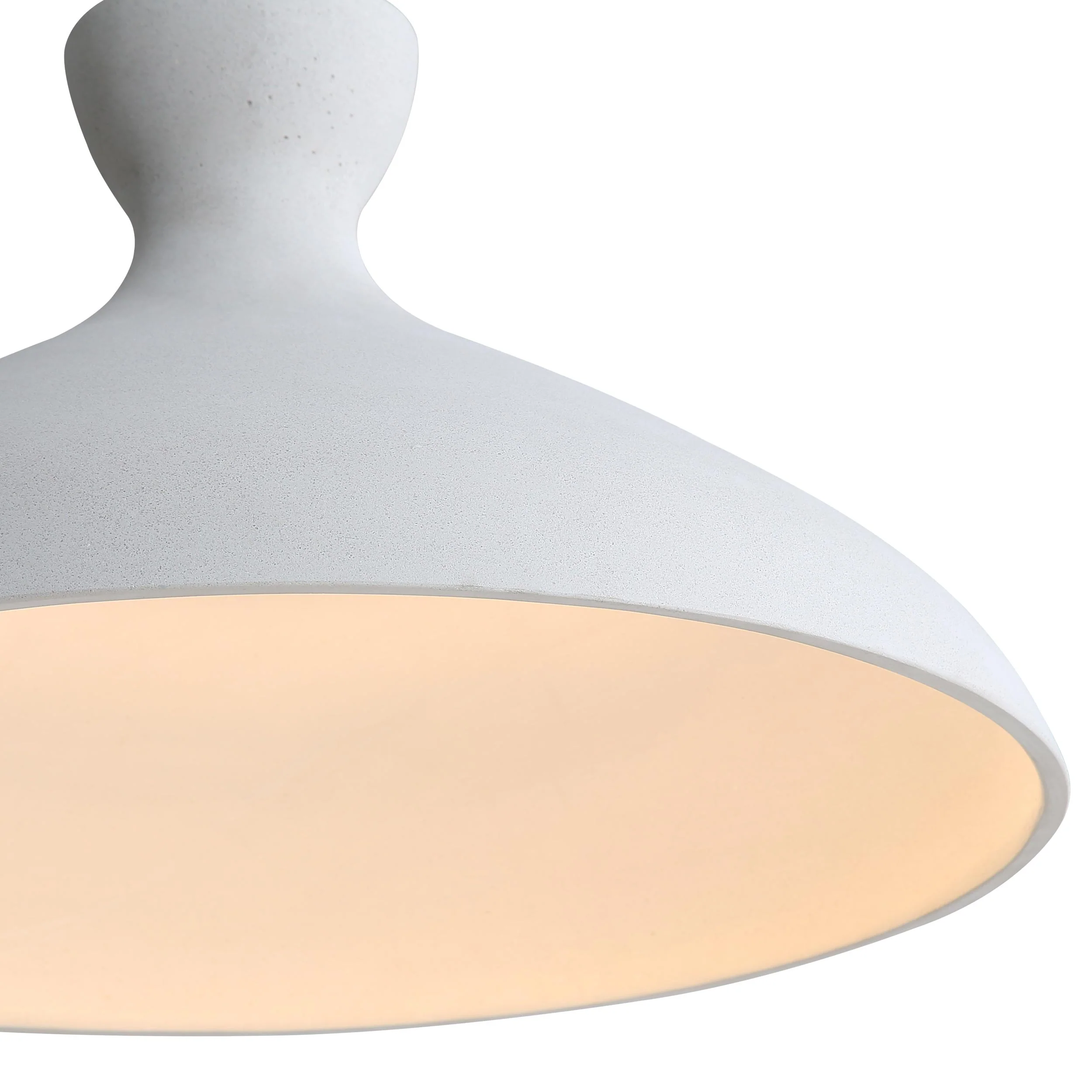 Aethera 22in Integrated LED Pendant in White Sandstone Cement - Image 7