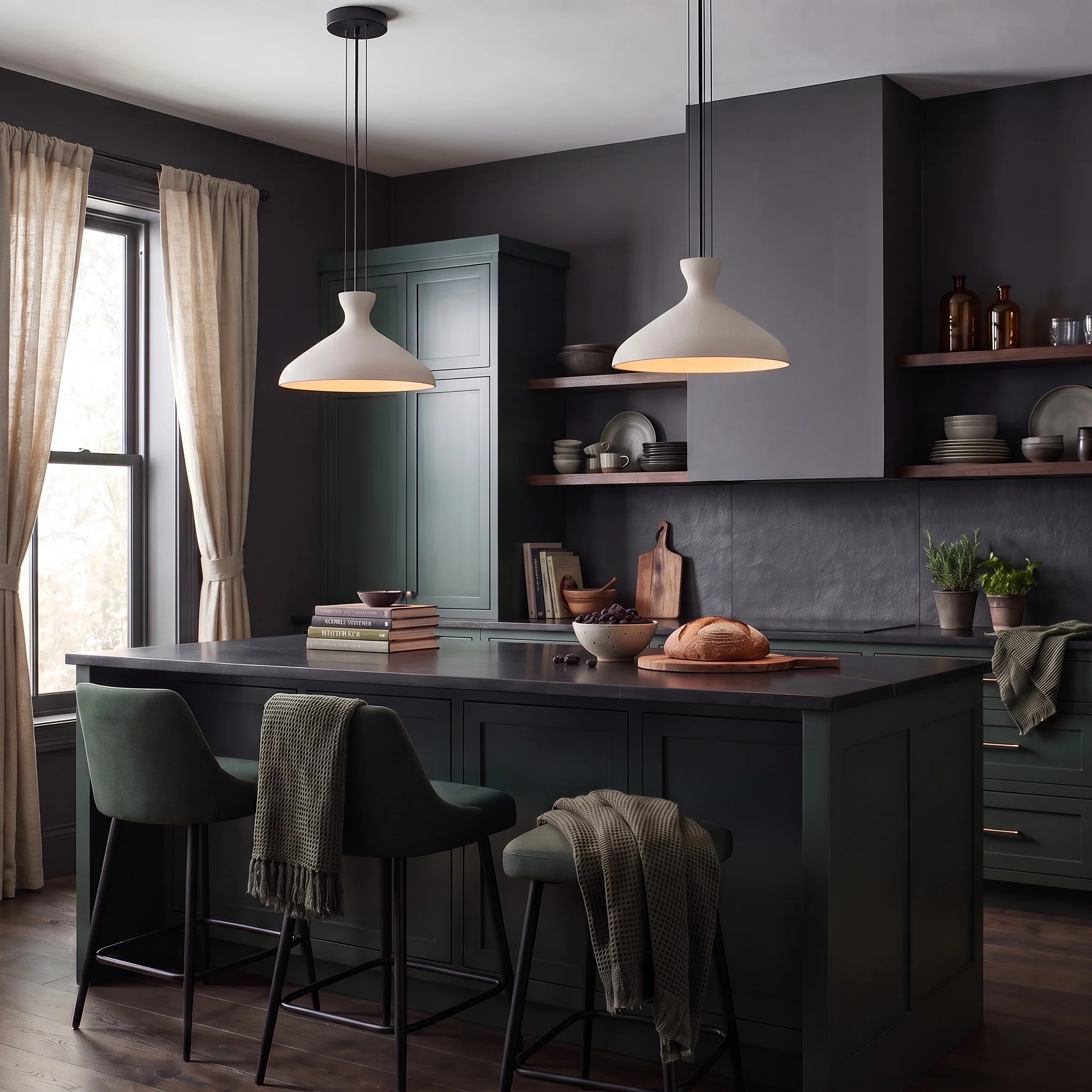 Aethera 22in Integrated LED Pendant in White Sandstone Cement - Image 9