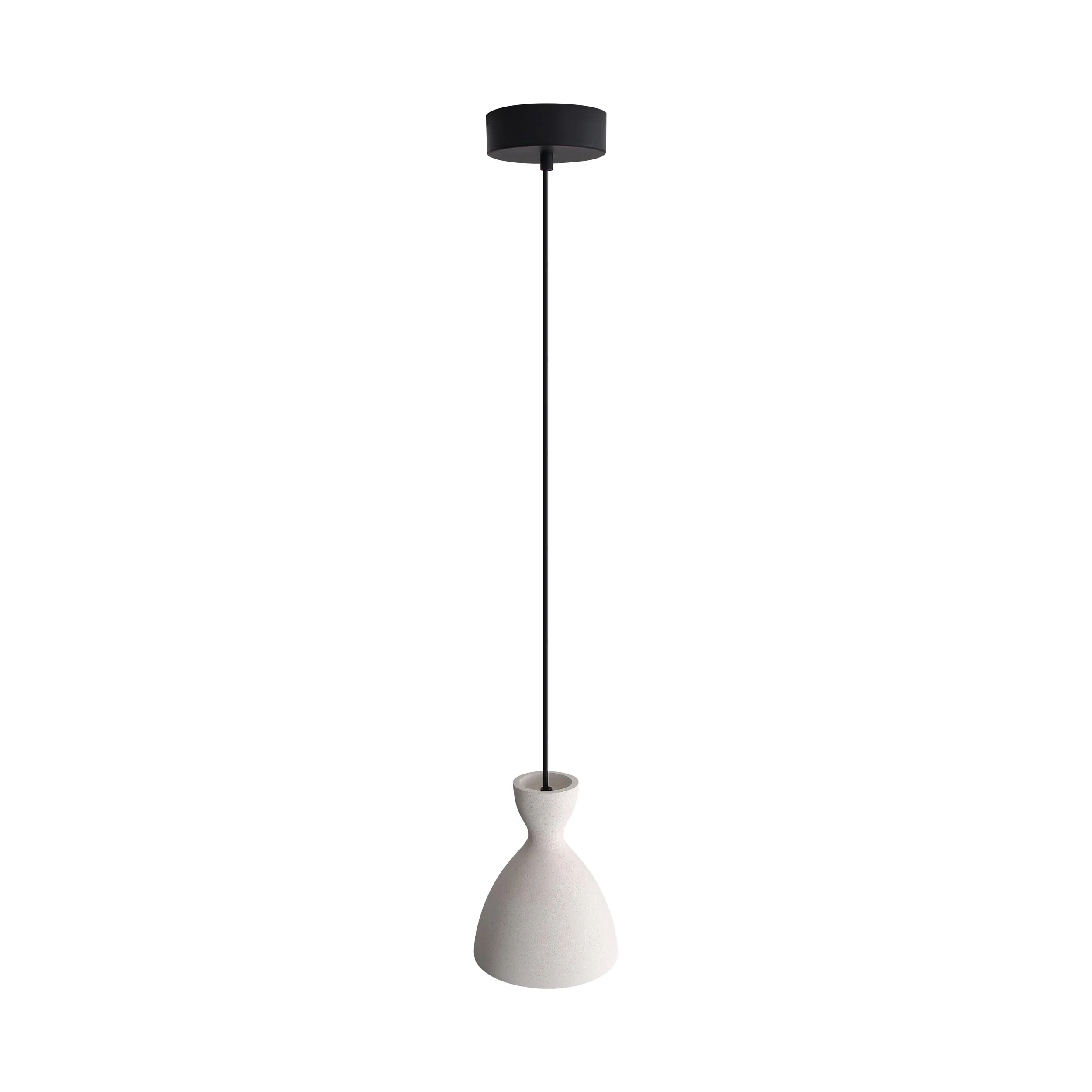 Aethera 7in Integrated LED Pendant in White Sandstone Cement - Image 4