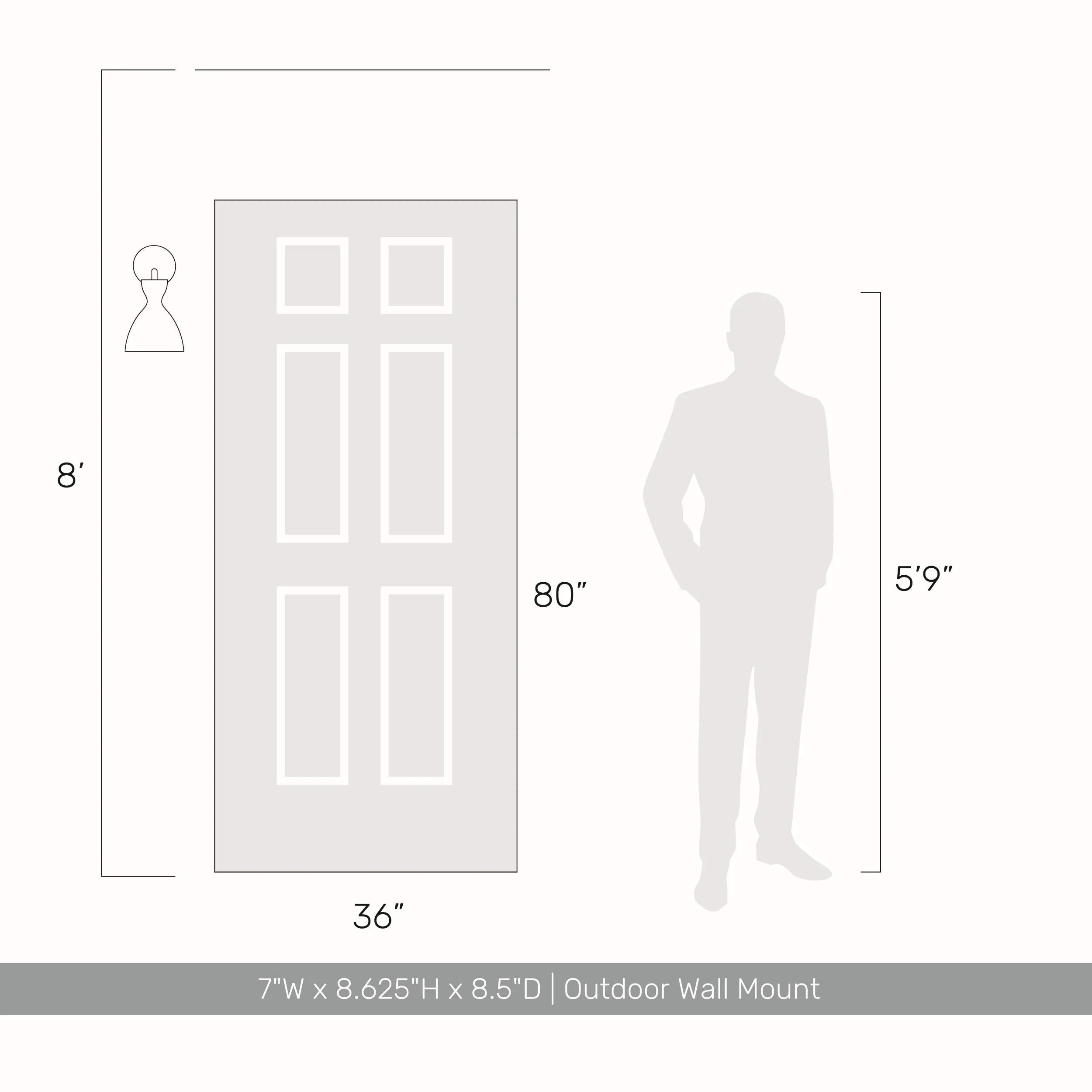 Aethera Integrated LED Wall Sconce in Grey Cement - Image 7