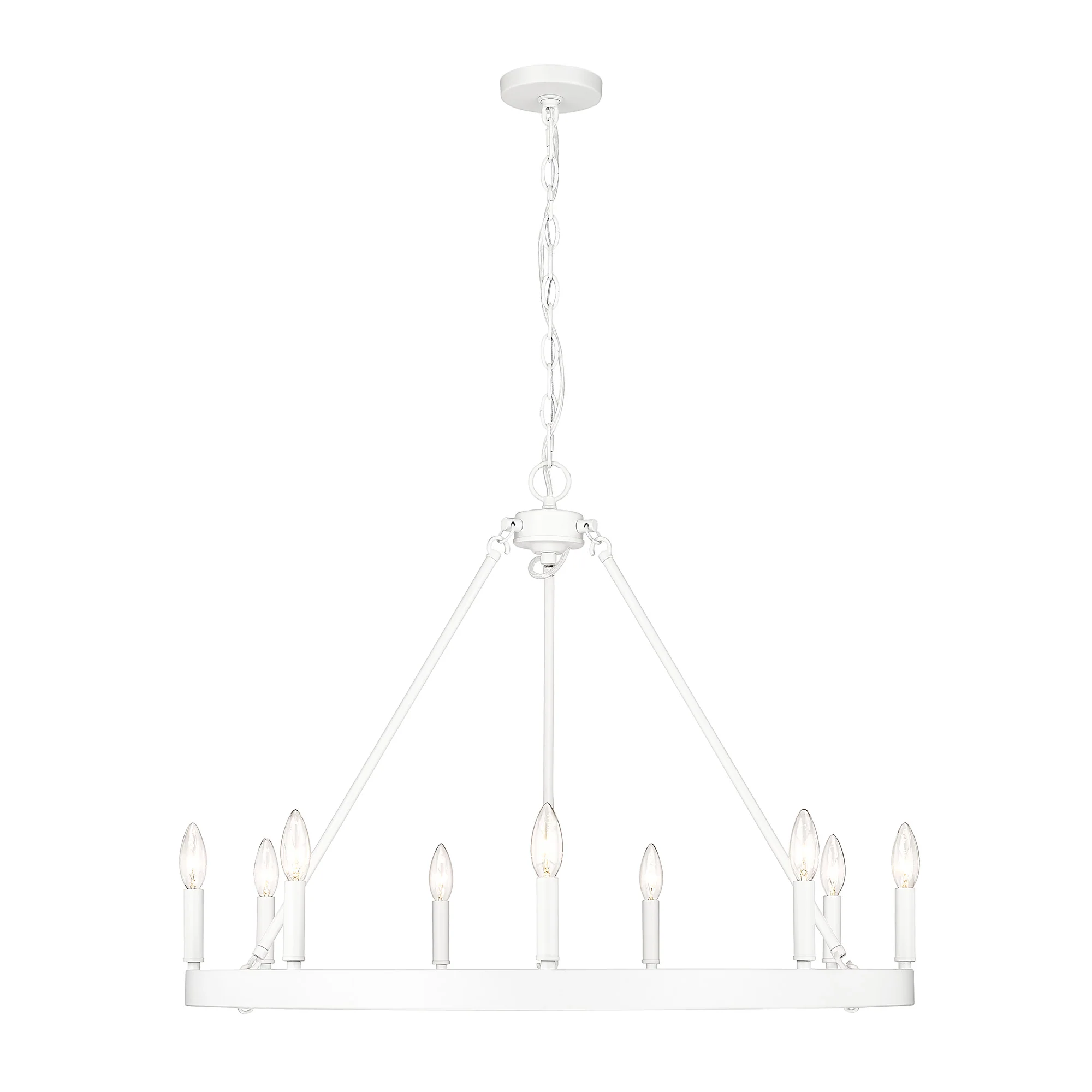 Alastair 9-light Chandelier in Matte White - Image 4