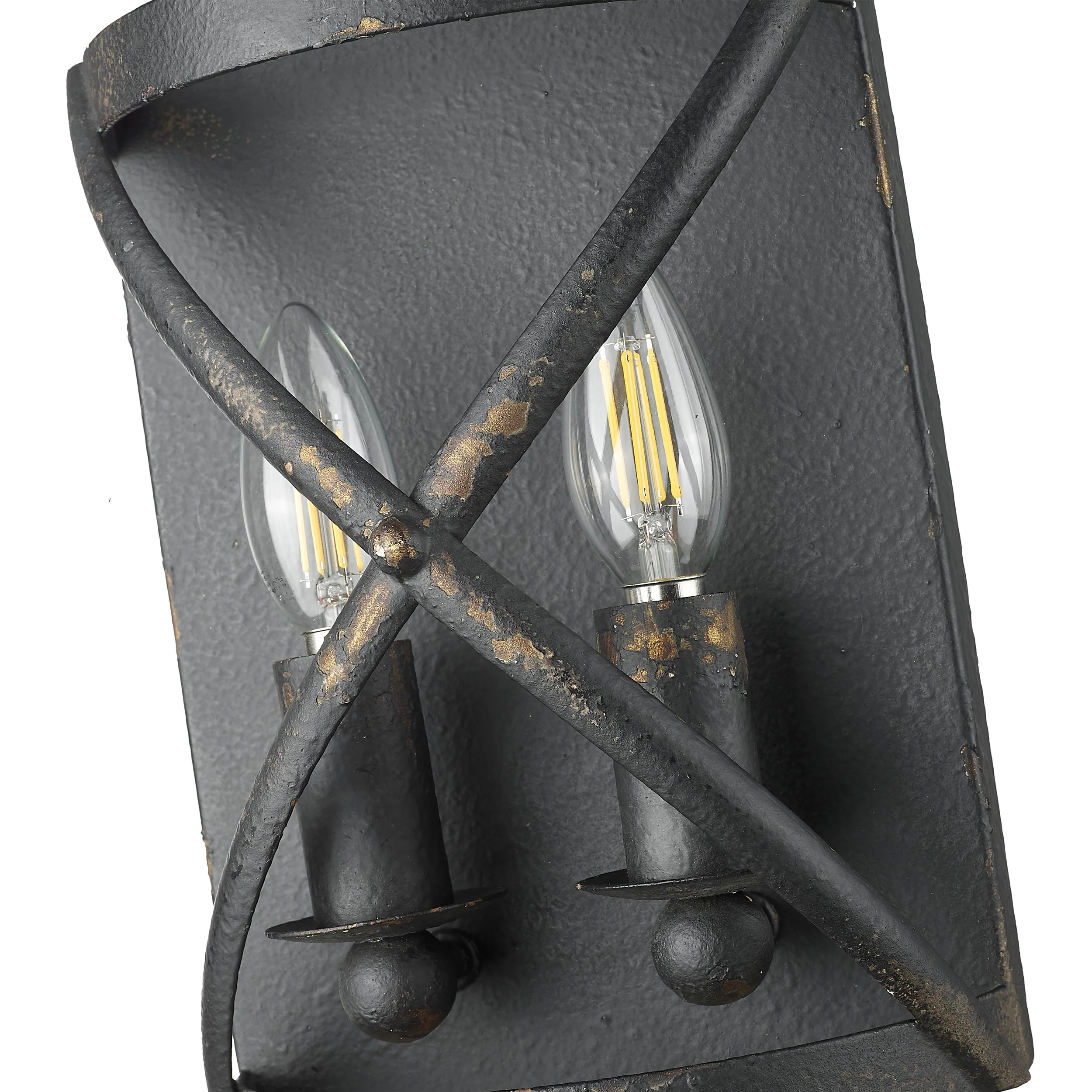 Alcott 2-light Wall Sconce in Antique Black Iron - Image 5